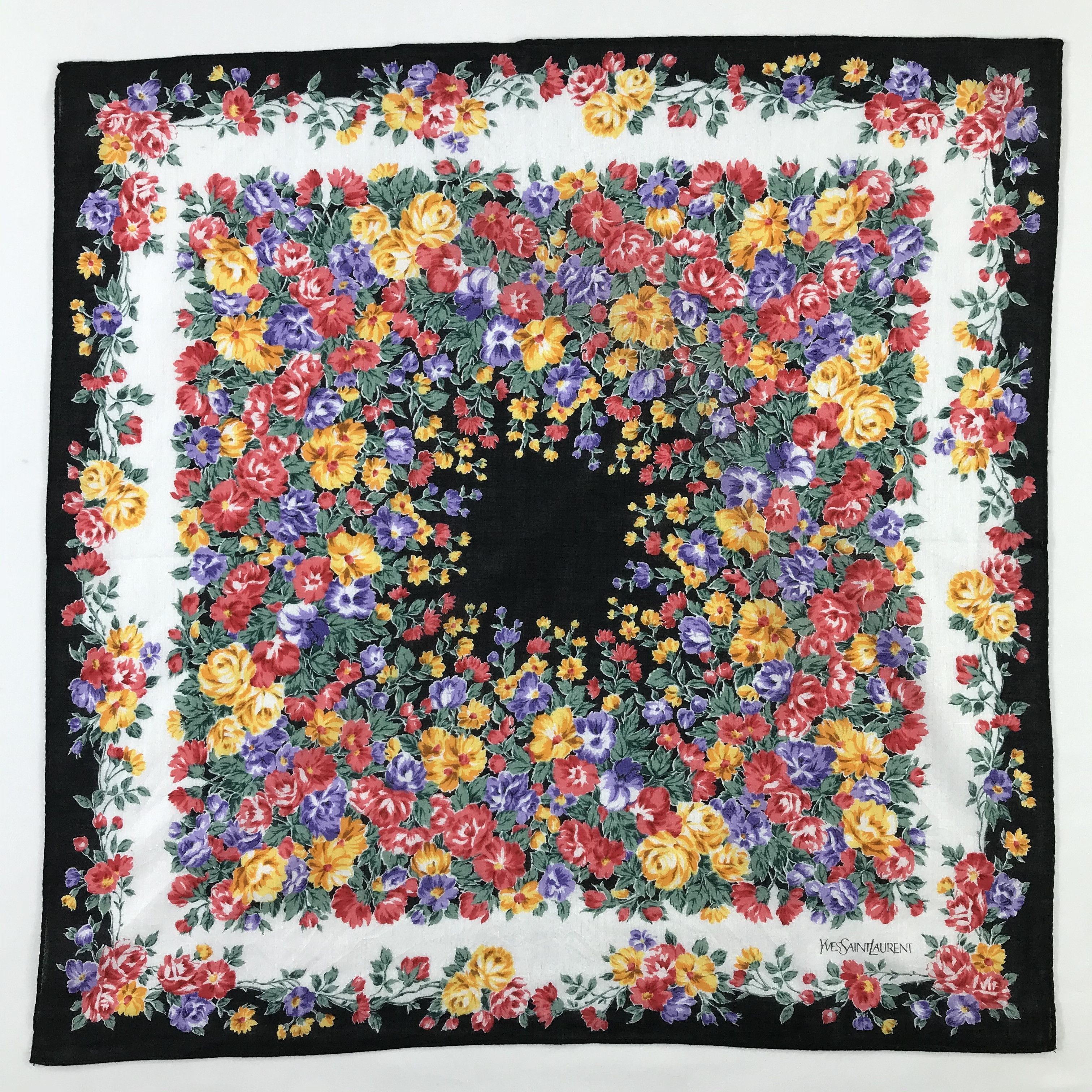 Vintage × Yves Saint Laurent Yves Saint Laurent Bandana / Handkerchief /Neckerchief -S655 Size ONE SIZE - 1 Thumbnail