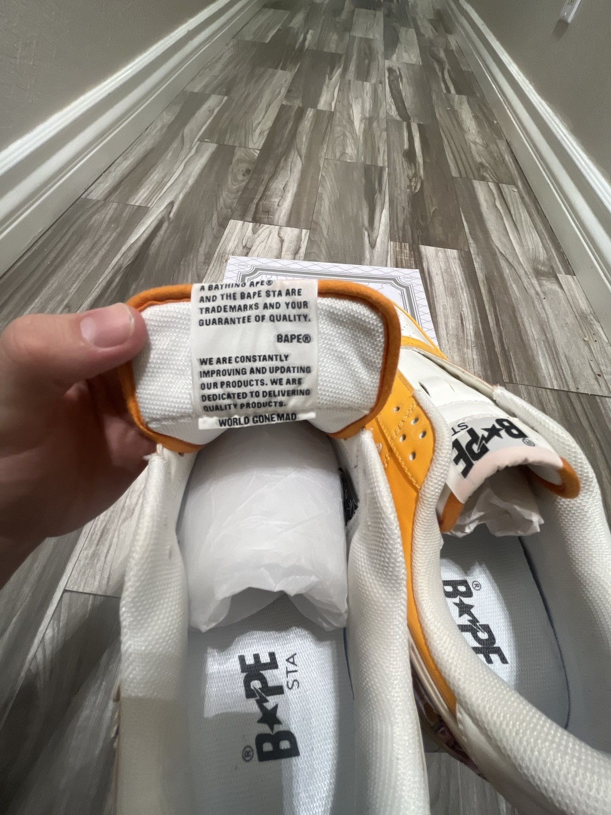 Bape Orange Shark face BAPE STA Size US 8.5 / EU 41-42 - 6 Thumbnail