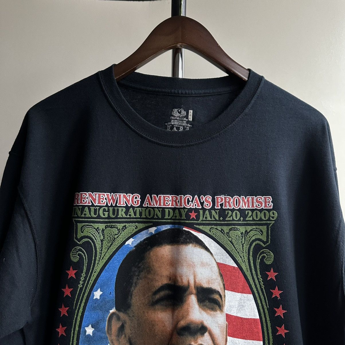 Rap Tees × Vintage Vintage y2k Barack Obama Inauguration Rap Style Shirt Size US L / EU 52-54 / 3 - 6 Thumbnail
