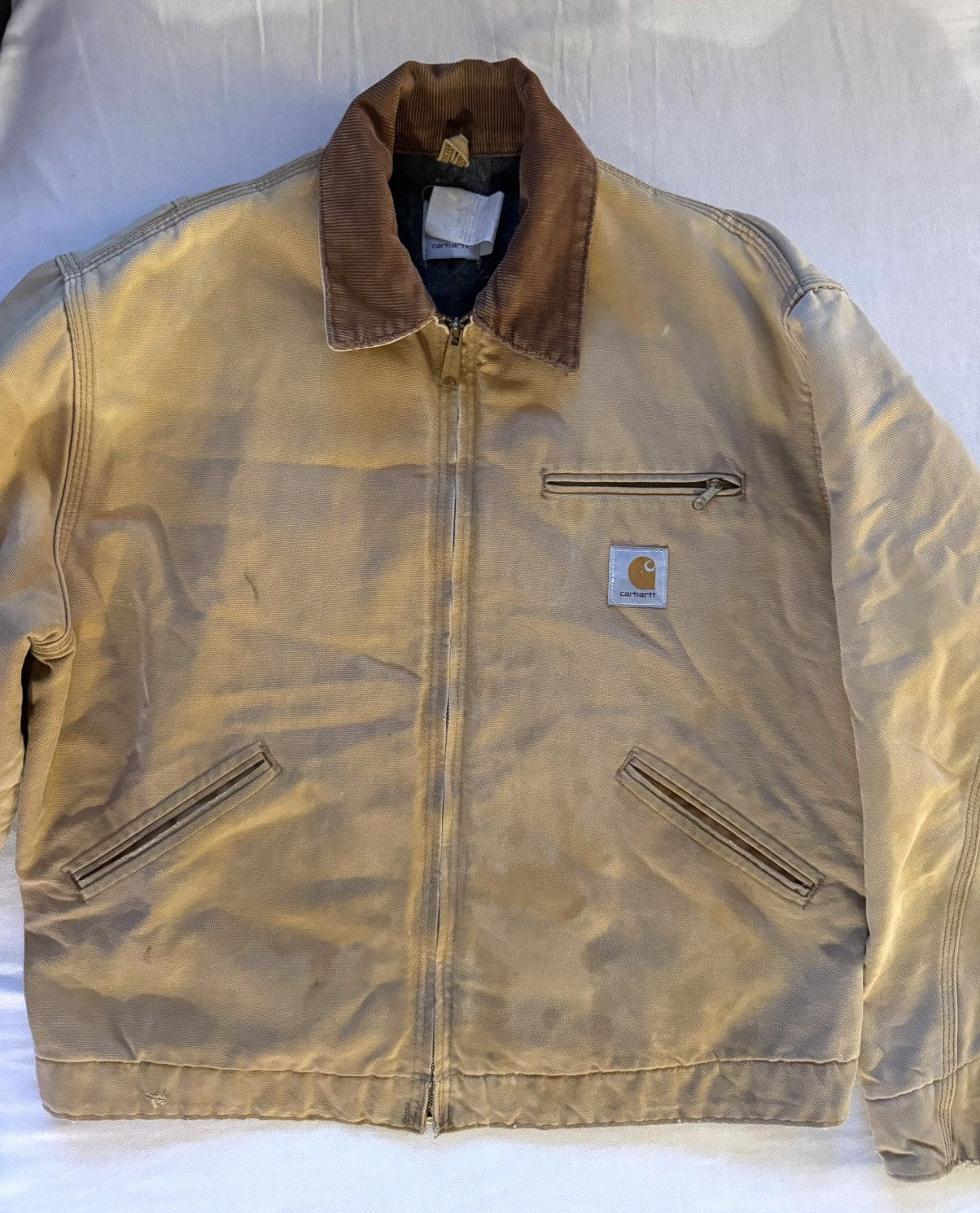 Carhartt Vintage Carhartt Detroit Jacket Blanket Lined Tan Brown USA Size US S / EU 44-46 / 1 - 1 Thumbnail