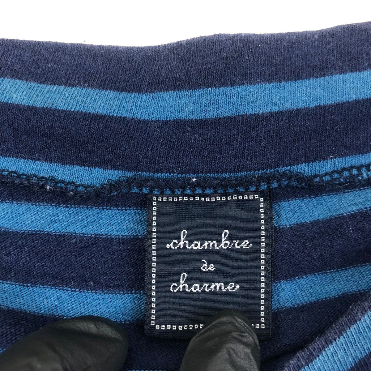 Vintage CHAMBRE DE CHARME Made In Japan Stripes Crop Shirt Size ONE SIZE - 3 Thumbnail