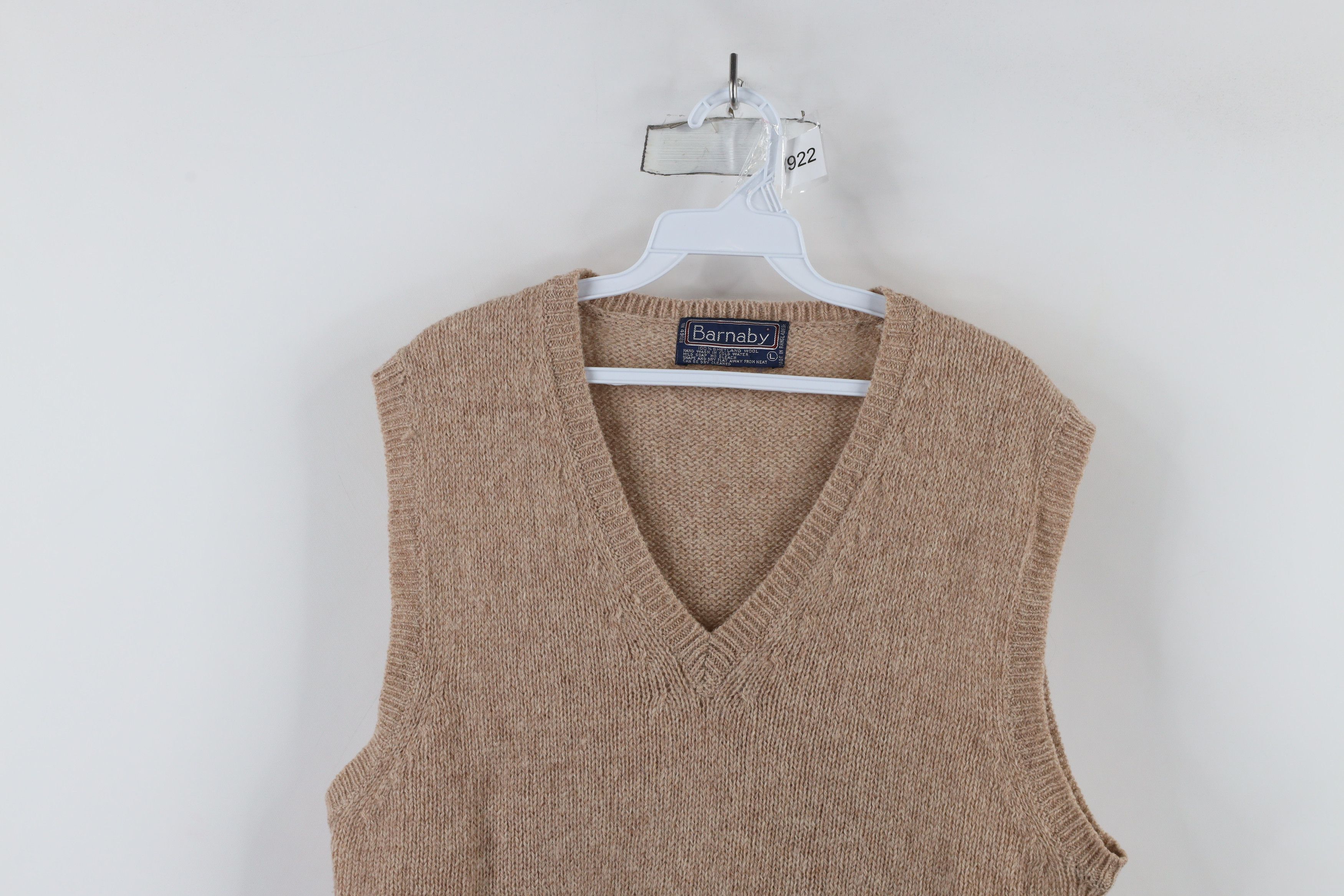 Vintage Vintage 70s Streetwear Wool Knit V-Neck Sweater Vest Size US L / EU 52-54 / 3 - 2 Thumbnail