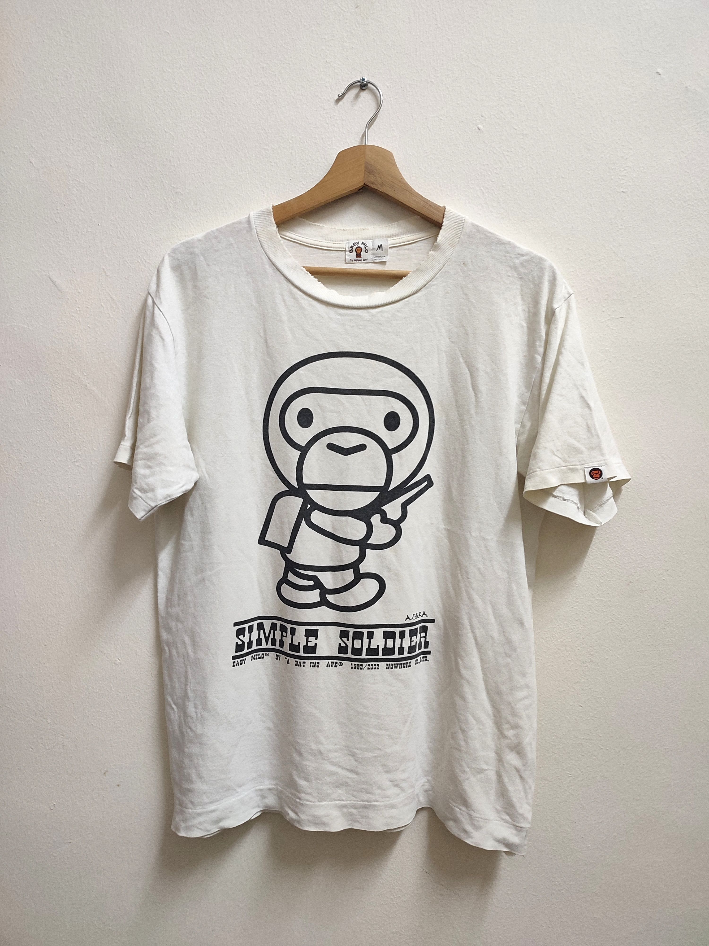 Bape 💥BAPE💥 Baby Milo Simple Soldier Tees Distressed Size US M / EU 48-50 / 2 - 4 Thumbnail