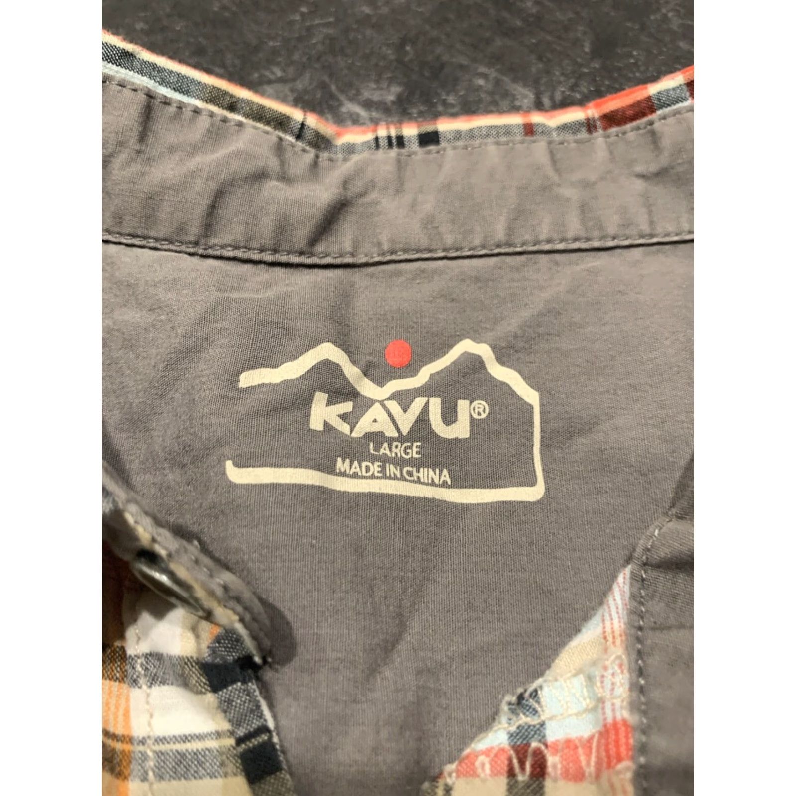 KAVU KAVU Lightweight Outdoor Plaid Camp Shirt Large Multi-Color Short Sleeve Mens Size US L / EU 52-54 / 3 - 6 Thumbnail