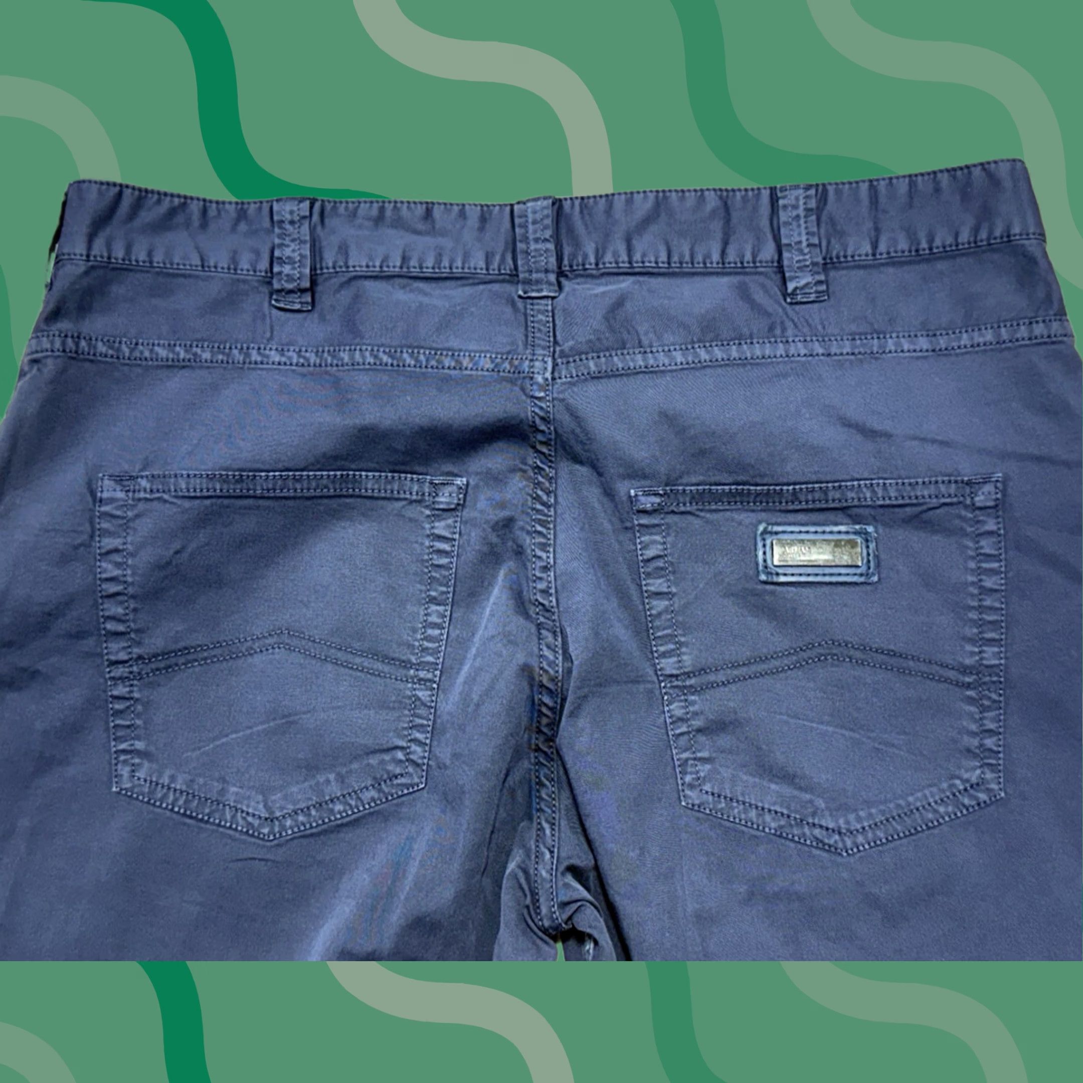 Armani Armani Collezioni Pants Mens 35 Navy Blue J15 Slim Straight Leg Stretch 5 Pocket Chinatown? Size US 35 - 1 Thumbnail