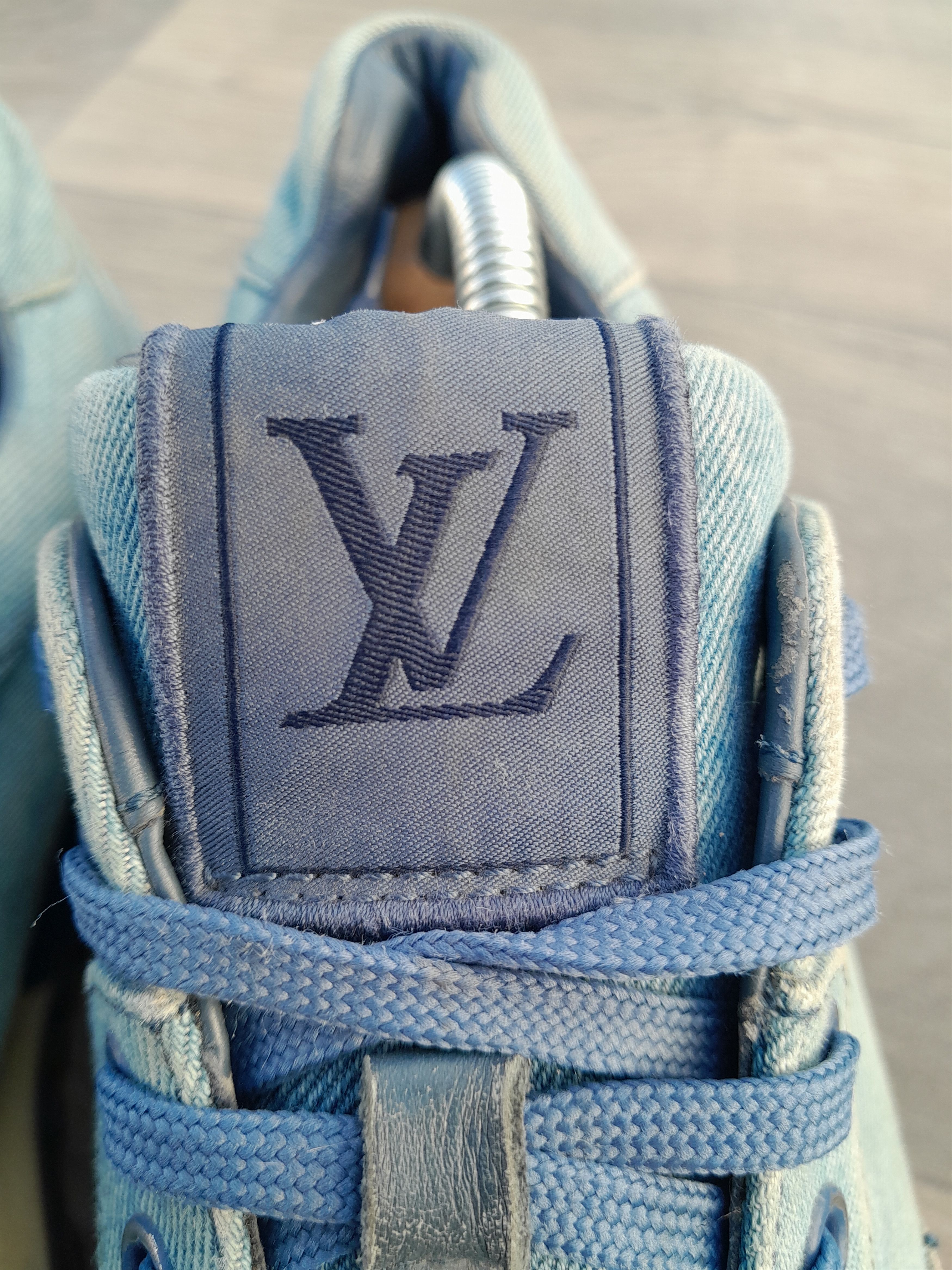 Louis Vuitton Louis Vuitton Run Away sneakers in blue denim. Size US 7.5 / EU 40-41 - 6 Thumbnail