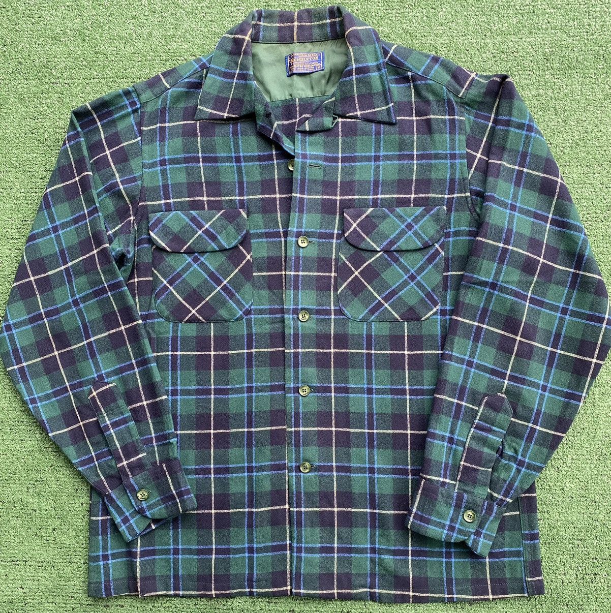 Vintage outlet Pendleton 60’s Wool Flannel Button Up