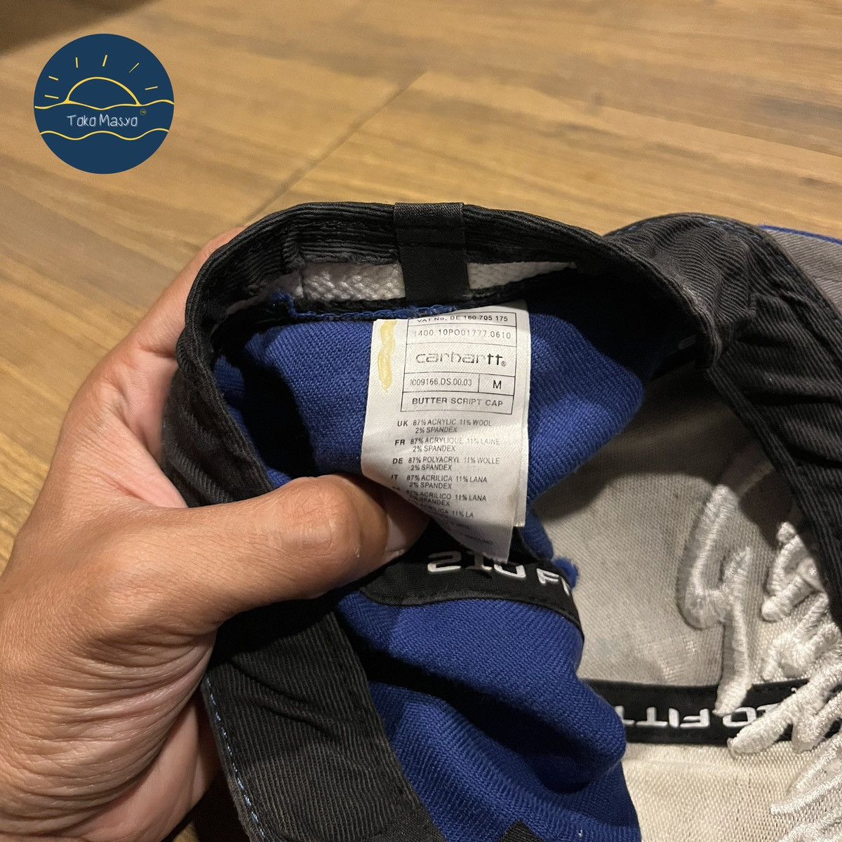Carhartt × Vintage Butter Script Cap Original Carhartt Blue Detroit Michigan Size ONE SIZE - 9 Thumbnail