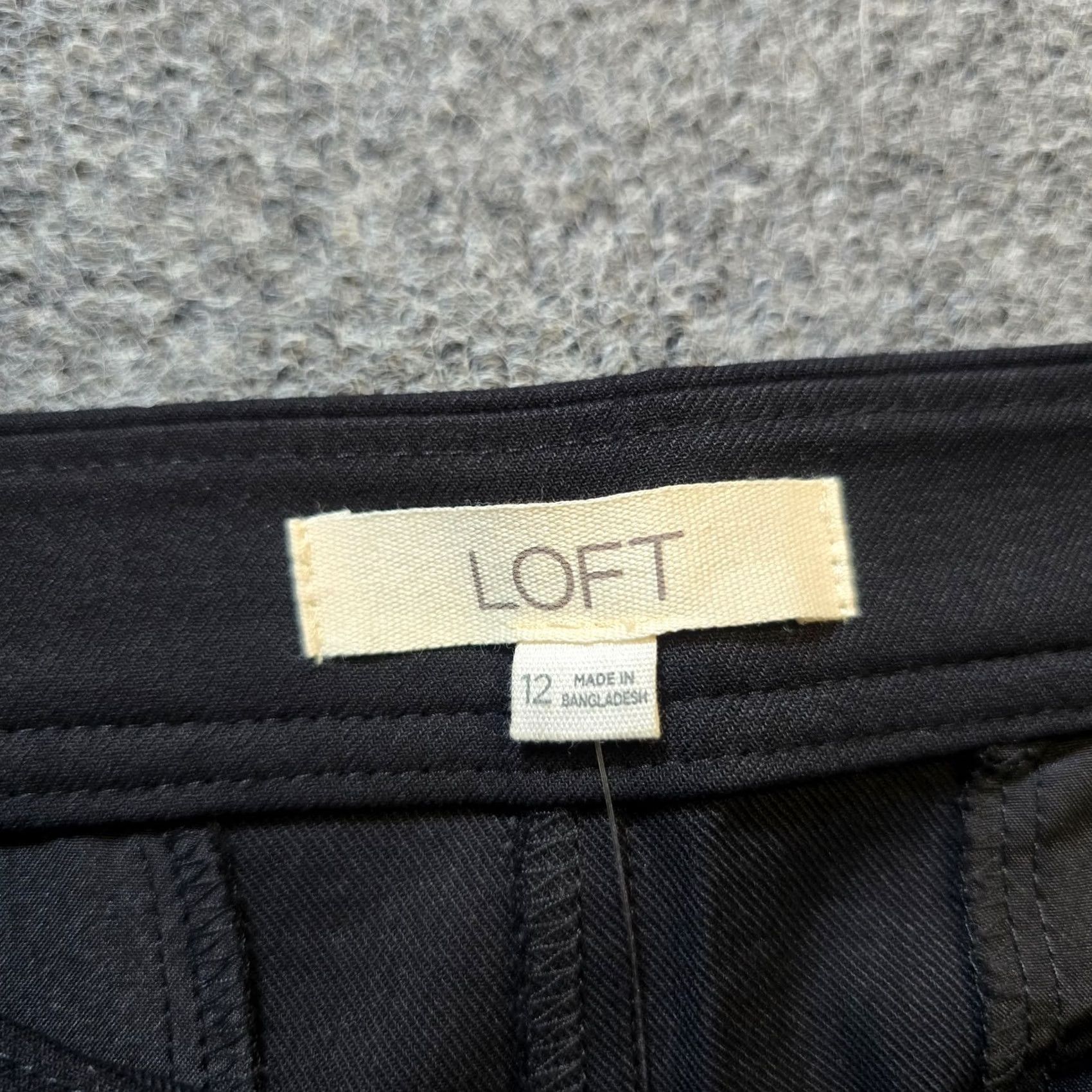 Loft LOFT Pants Womens Size 12 Black Wide-Leg Gold Buttons Nautical Capsule Career Dress Pants Regular Women Size 34" / US 12 / IT 48 - 4 Thumbnail