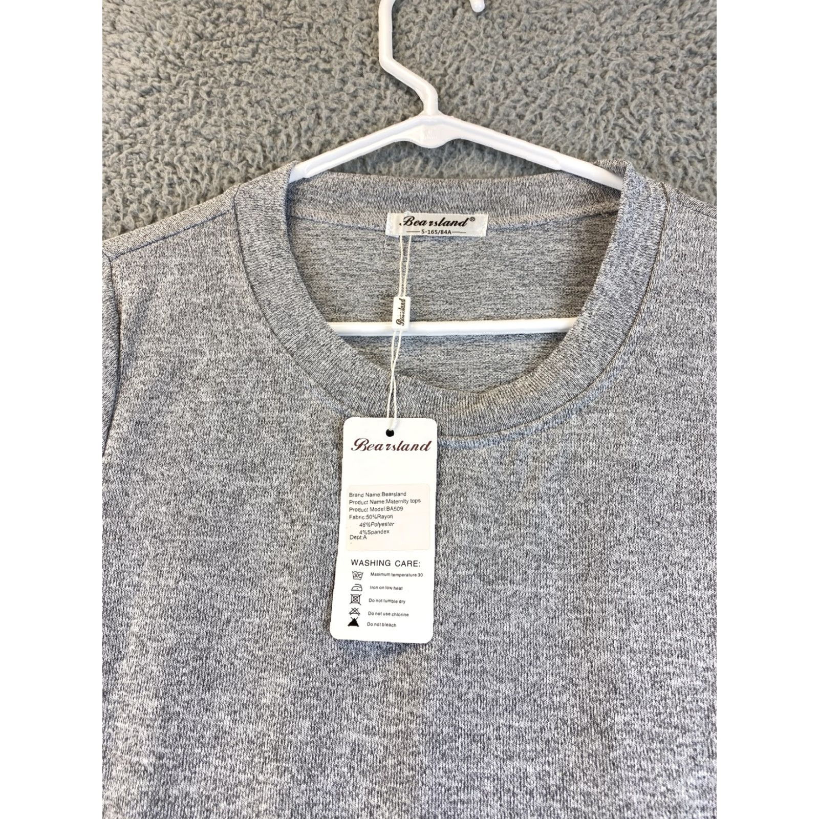 Vintage Bearsland Maternity Nursing Top S Small Gray / 78-42 Size S / US 4 / IT 40 - 2 Thumbnail