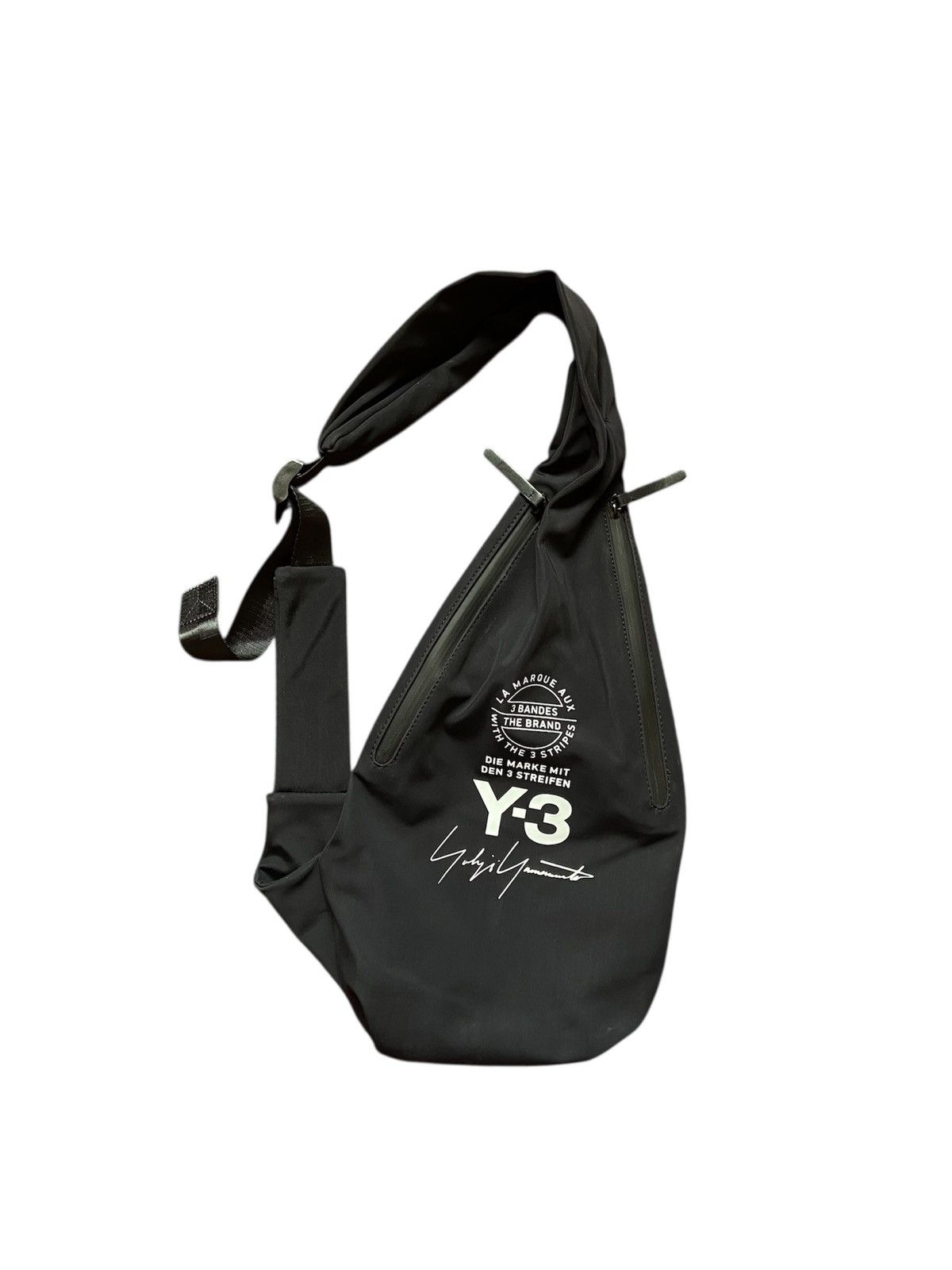 Yohji Yamamoto Sling Bag Messenger Y-3 X Adidas Bag in Black, Men's