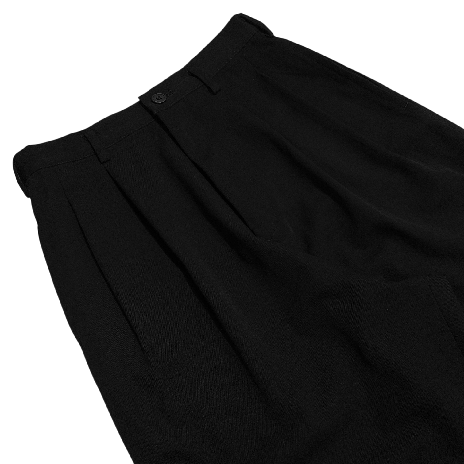 Y's Y's Yohji Yamamoto Wide Pleated Wool Trousers Size 27" / US 4 / IT 40 - 2 Thumbnail
