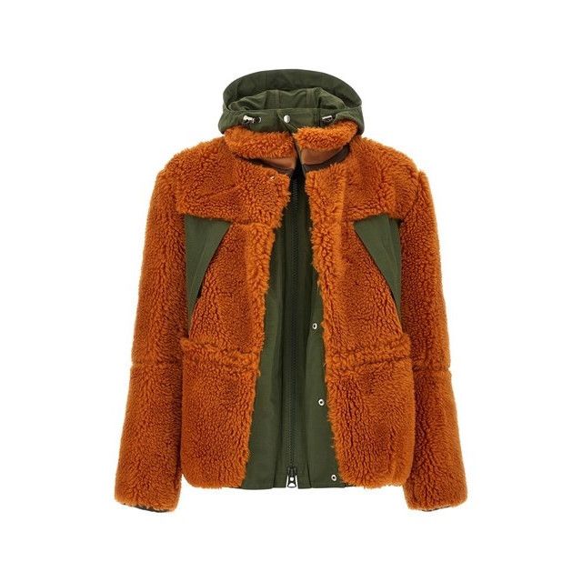 Sacai SACAI Green Shearling Jacket New & Authentic (Men's size:L;) Size US L / EU 52-54 / 3 - 1 Thumbnail