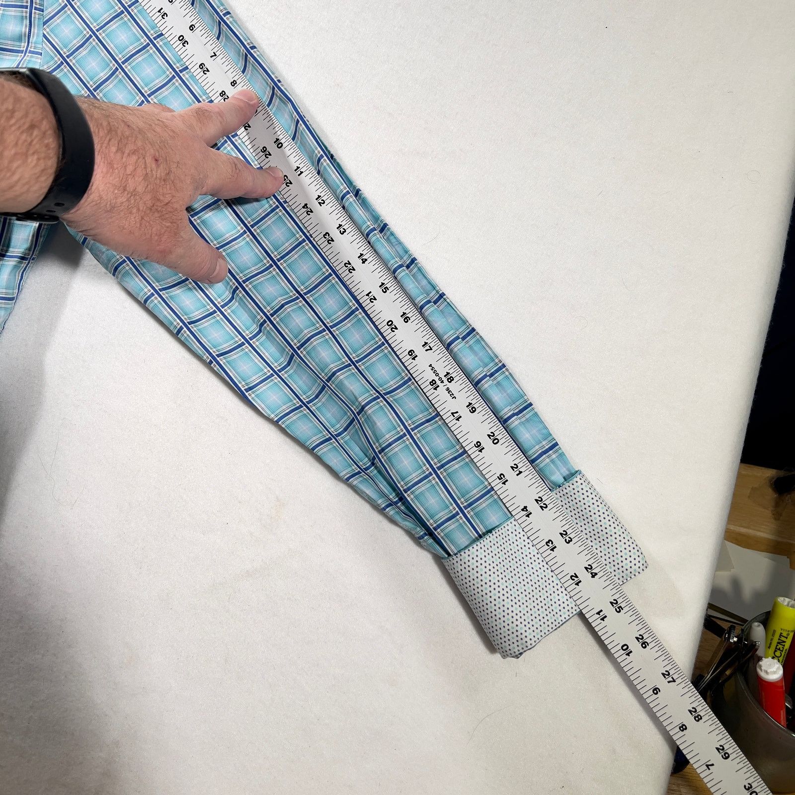 BUGATCHI Bugatchi Uomo Button Shirt XXL ** Shaped Fit ** Flex Cuffs Size US XXL / EU 58 / 5 - 9 Thumbnail