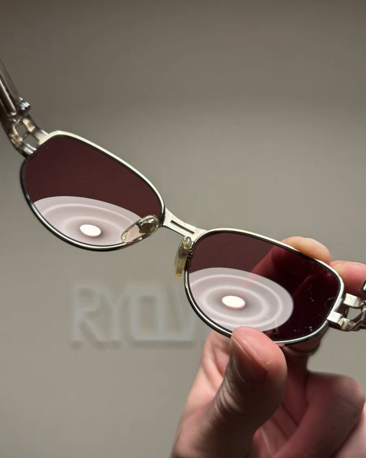 Jean Paul Gaultier Brown Frame Sunglasses with Pink Lenses Size ONE SIZE - 5 Thumbnail