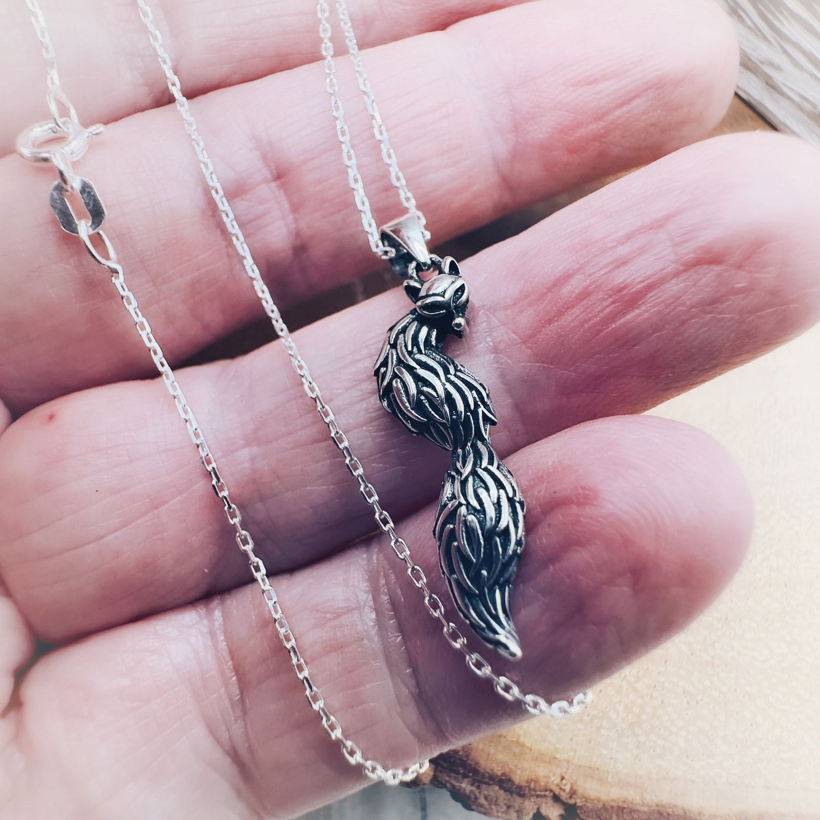 The Unbranded Brand Fox Sterling Silver Necklace Size ONE SIZE - 1 Thumbnail