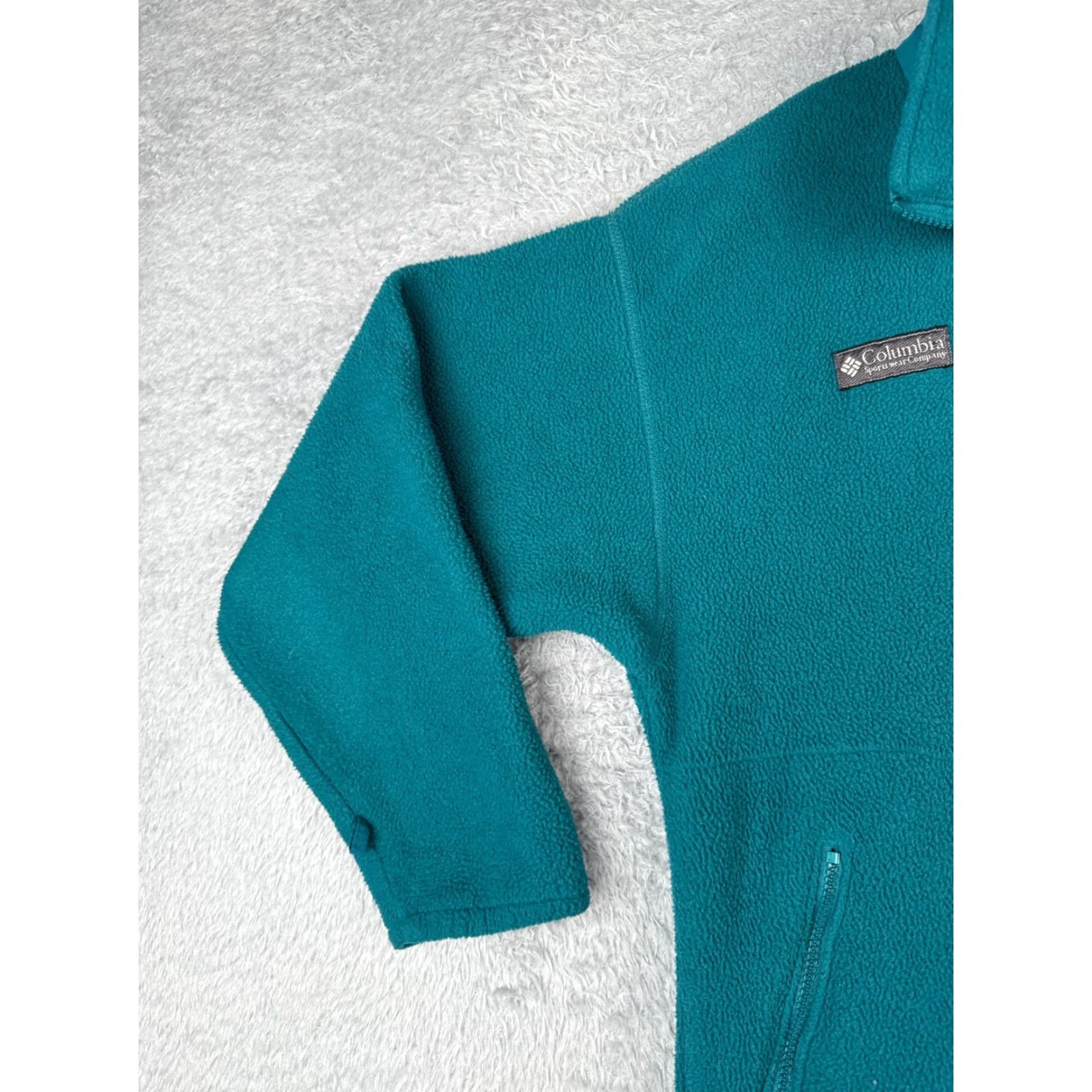 Altea VINTAGE Columbia Jacket Womens Medium Teal Full Zip Mock Neck US Made 90s Size M / US 6-8 / IT 42-44 - 3 Thumbnail