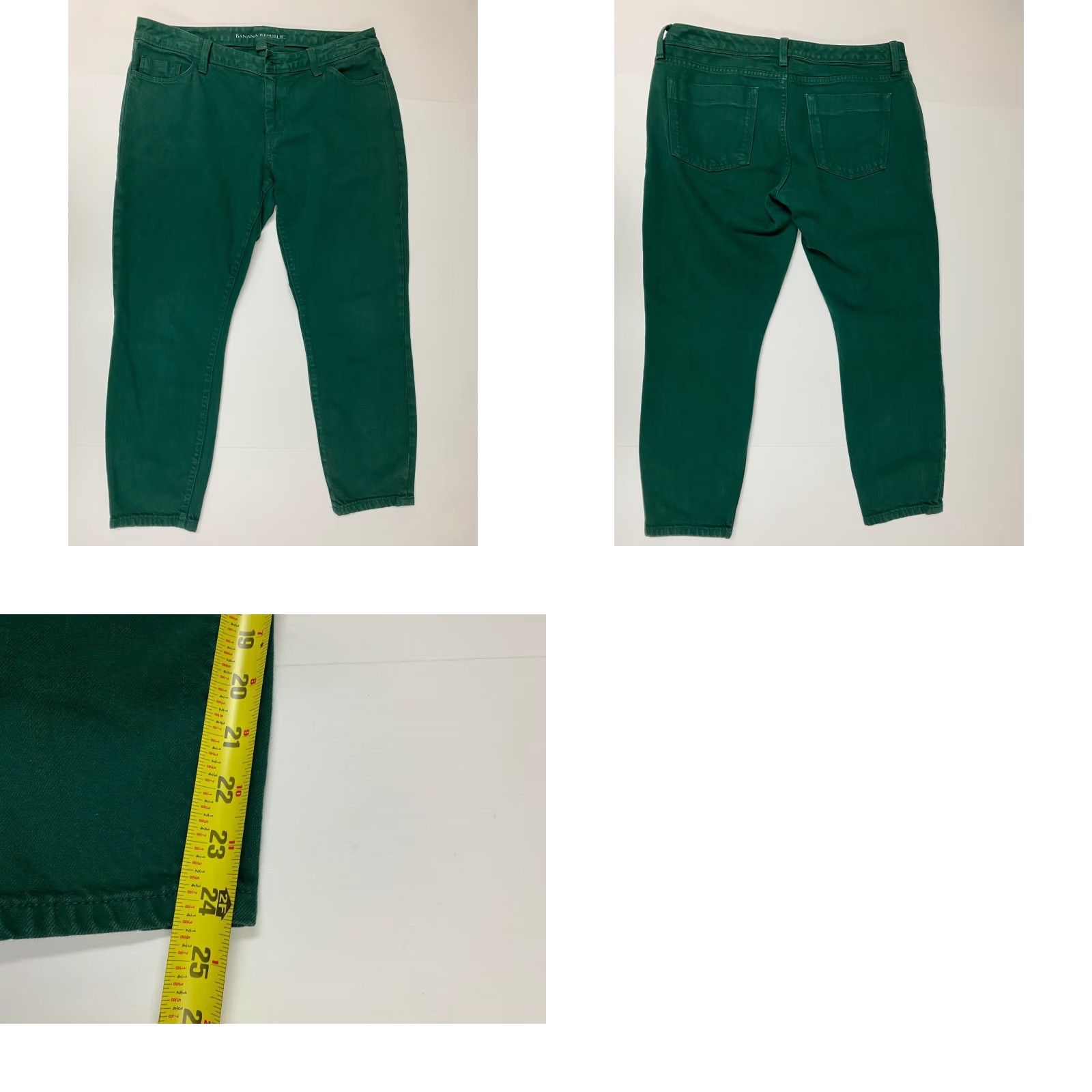 Banana Republic Banana Republic Jeans Womens 30P Skinny Denim Cotton Blend Zip Green 24in Inseam Regular Pockets Womens Size 30" / US 8 / IT 44 - 8 Thumbnail