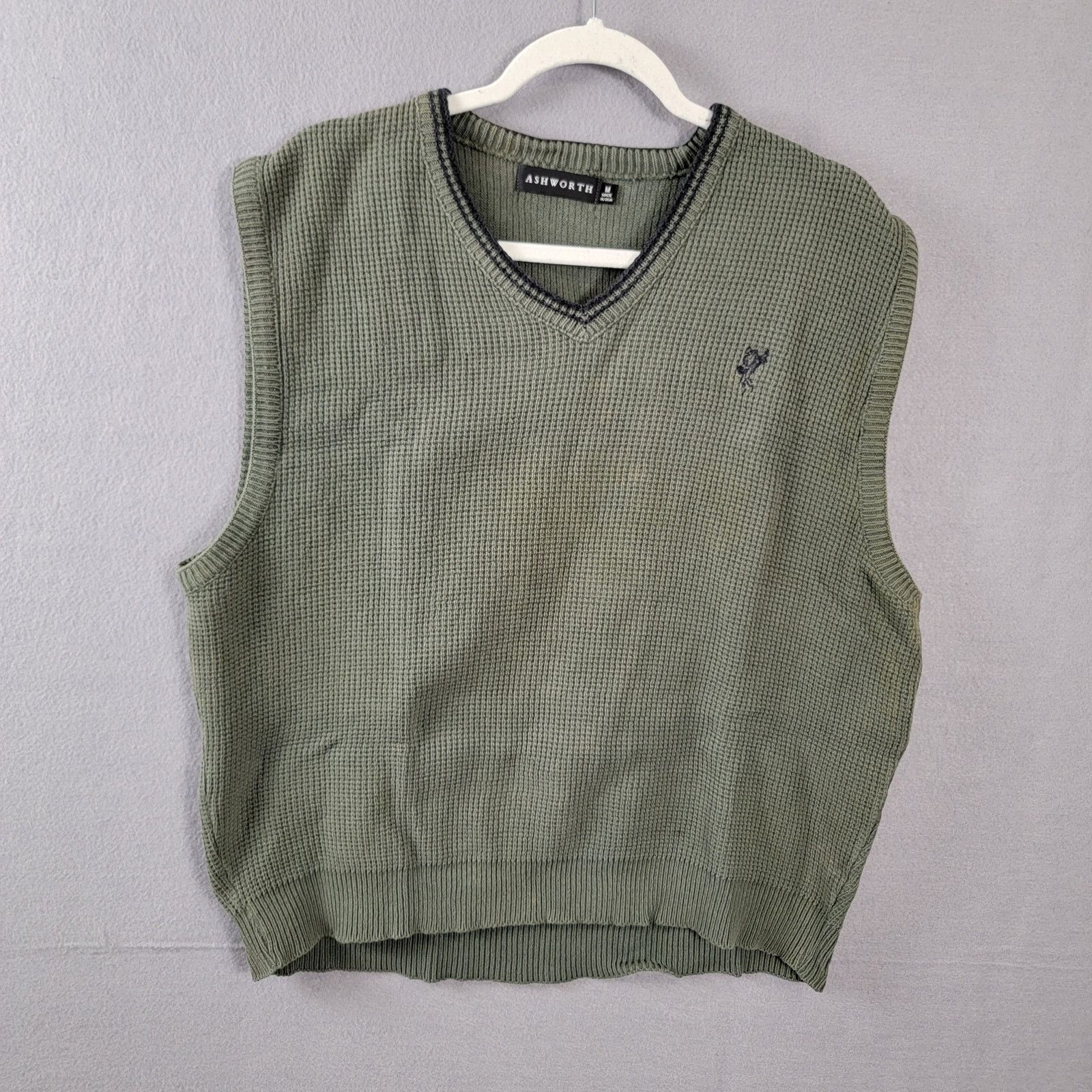 Ashworth Ashworth Olive Golf Sweater Vest Sz M (227) Size US M / EU 48-50 / 2 - 1 Thumbnail