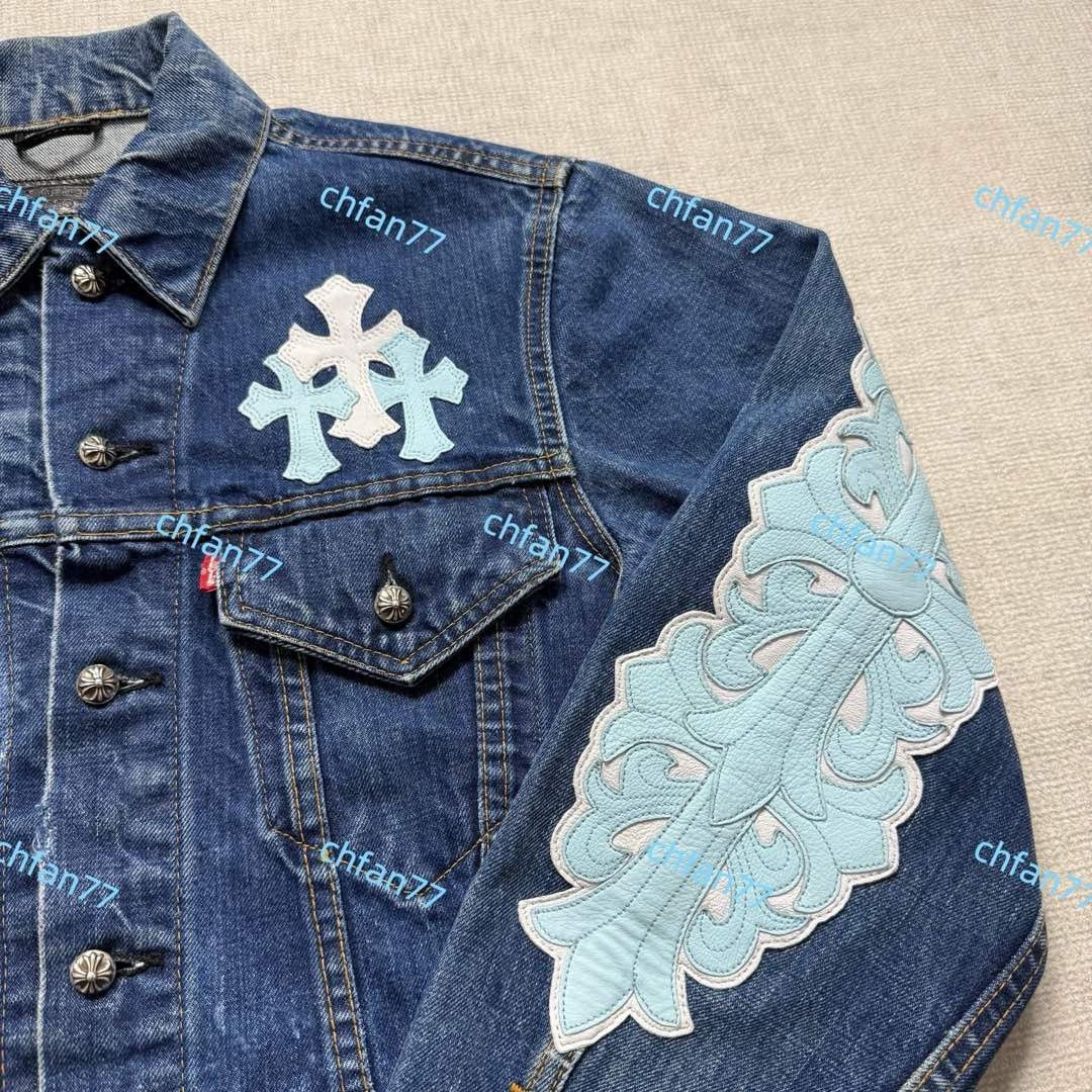 Chrome Hearts Chrome Hearts Levi’s Cross Patches Denim Shirt Size US S / EU 44-46 / 1 - 2 Thumbnail