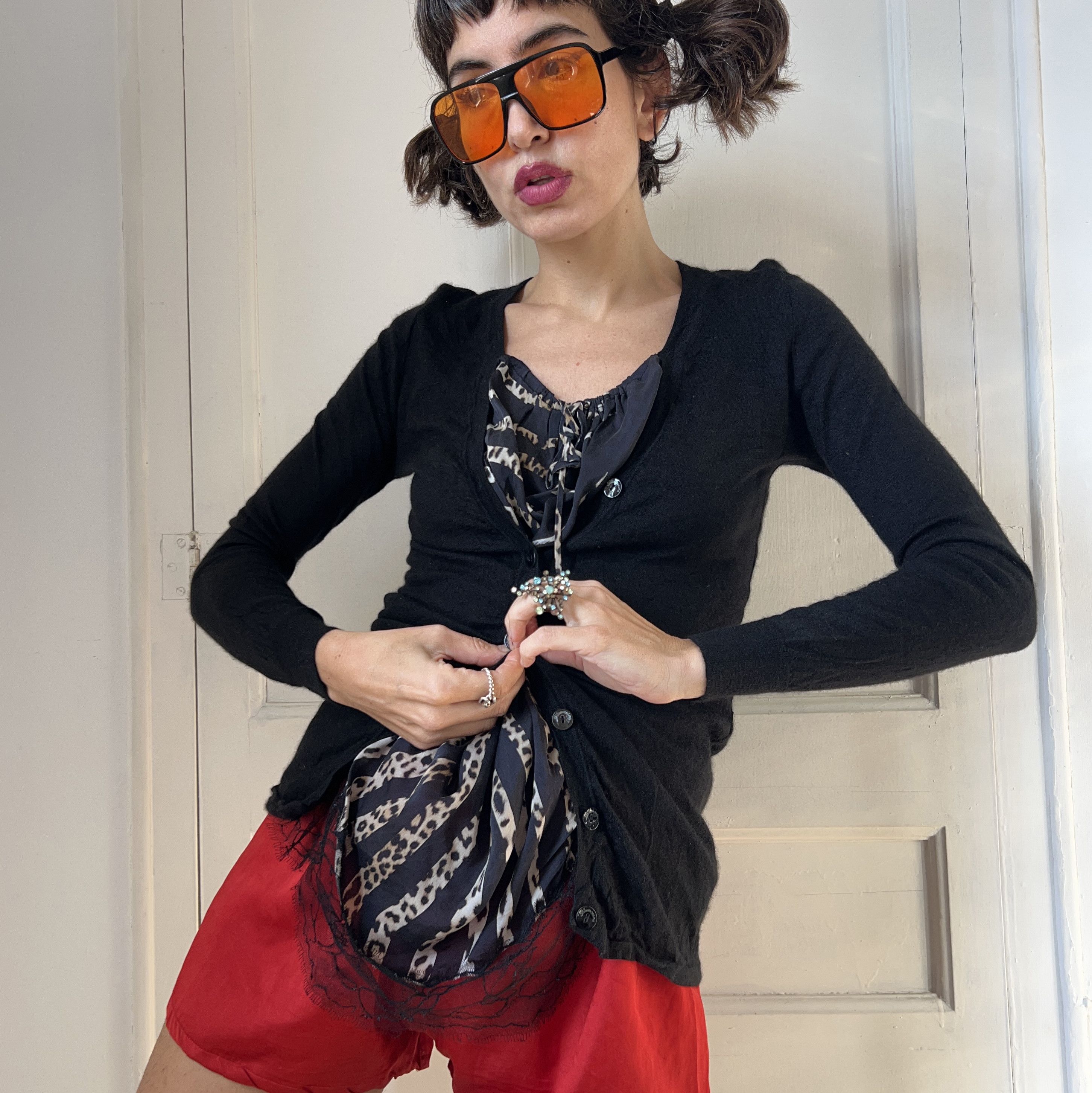 Blumarine intage Y2K Blumarine Cashmere Silk Cardigan Top Size XL / US 12-14 / IT 48-50 - 7 Thumbnail