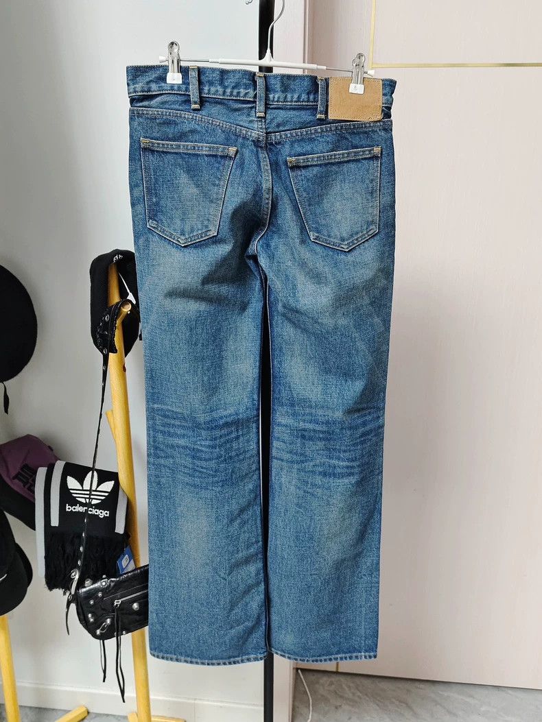 Celine CELINESS23 Washed Worn Low Rise Flared Jeans 2503-Nextarrow Size US 26 / EU 42 - 2 Thumbnail
