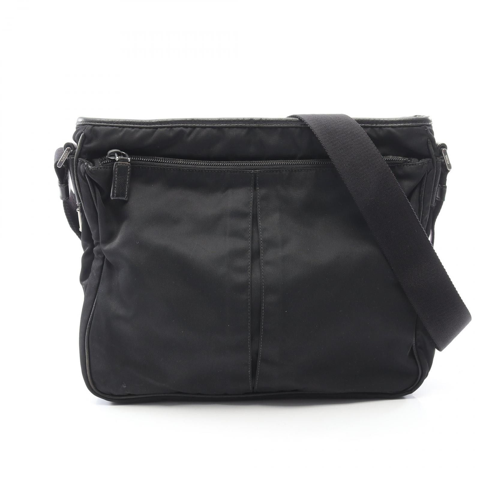 Prada Prada Prada Nylon Saffiano Leather Shoulder Bag Textile Shoulder Bag DUTY FREE for USA Size ONE SIZE - 1 Thumbnail