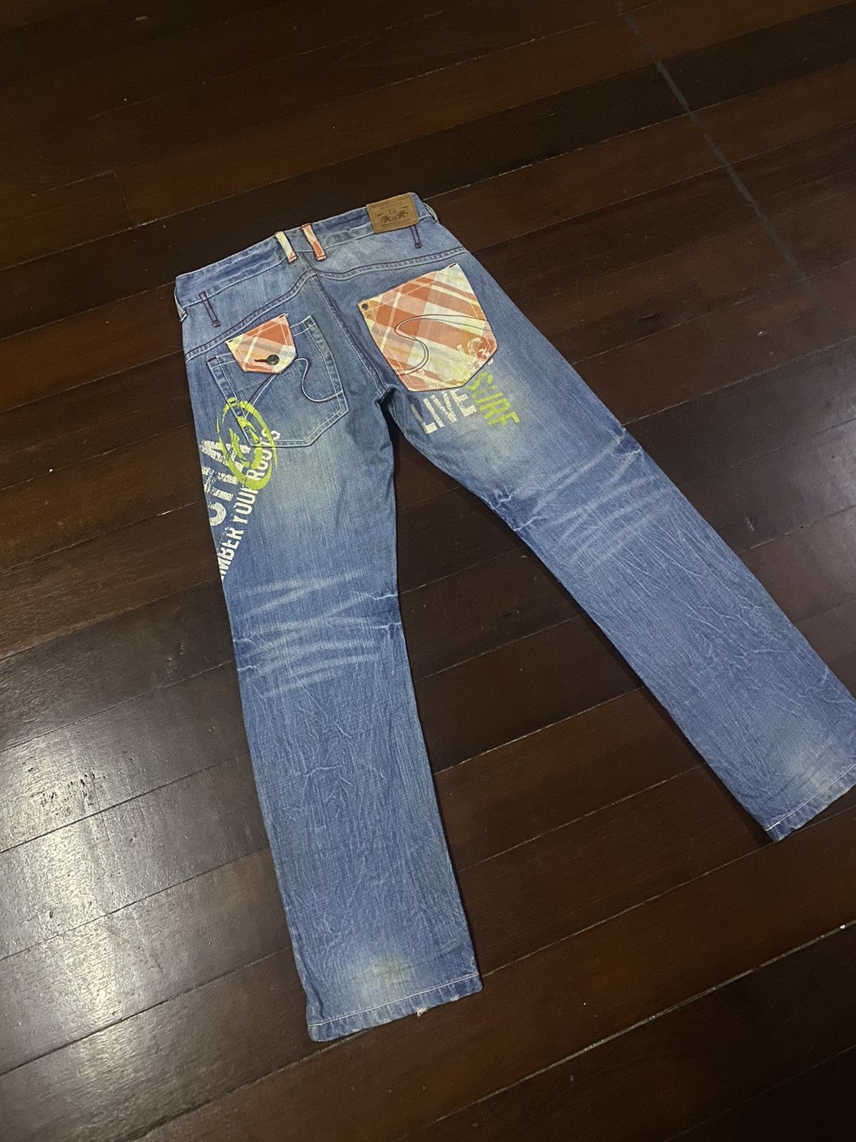 Gotcha × Japanese Brand × Vintage Vintage Gotcha Suf Back Embroidered Denim Jeans Size US 34 / EU 50 - 2 Thumbnail