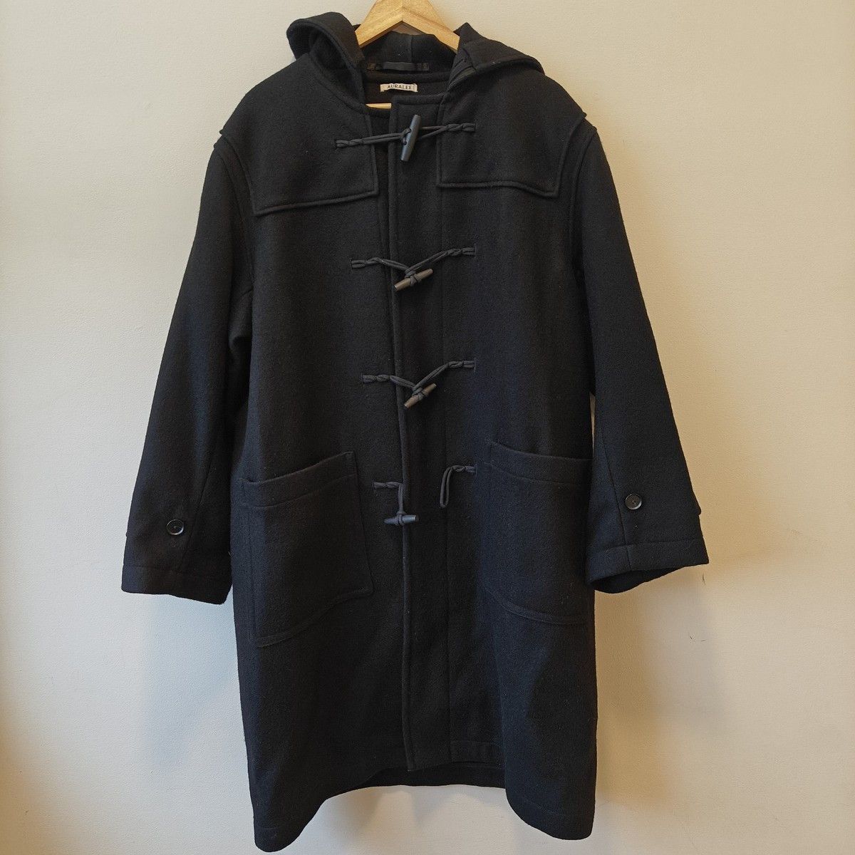 Auralee LNWOT Black Wool toggle duffle coat, Japan $1350 Size US XXL / EU 58 / 5 - 1 Thumbnail