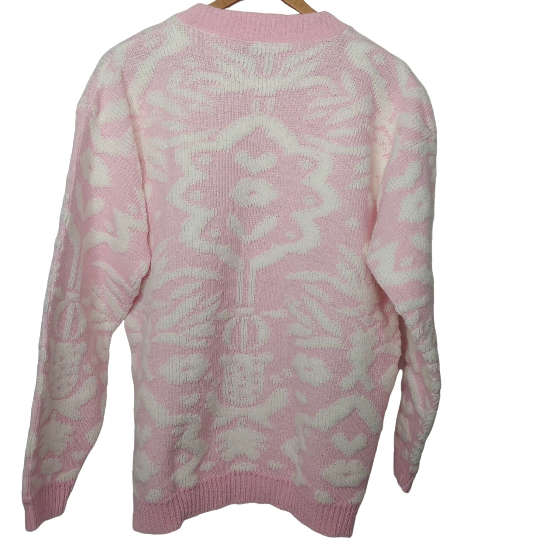 Vintage VINTAGE Cabin Creek Womens S Sweater Pink Chenille Crew Neck Long Sleeve Fairy Kei Pullover Knit Shirt Size S / US 4 / IT 40 - 2 Thumbnail