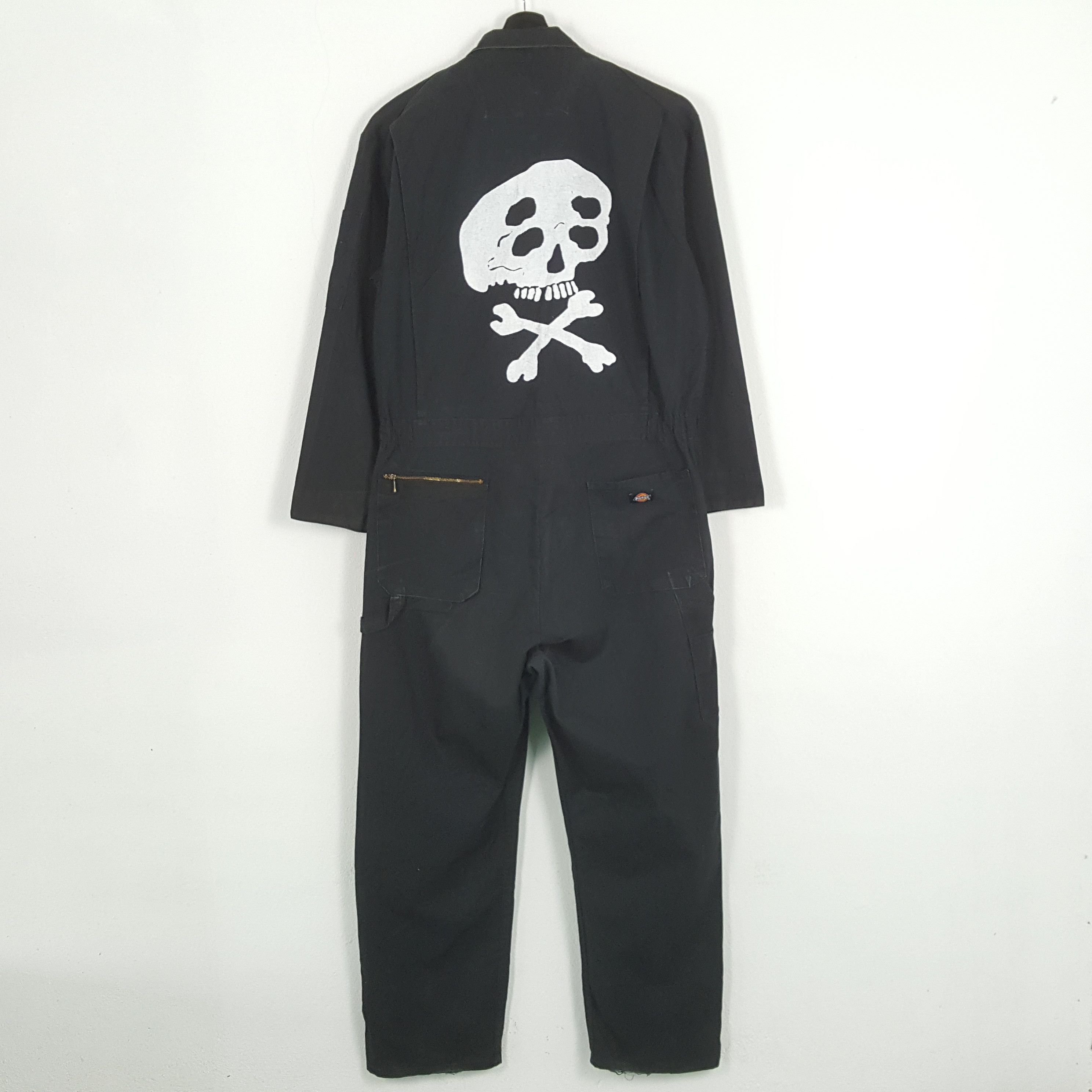 Dickies × Vintage DICKIES X Custom Art SKULL Design Coverall Jacket Size US L / EU 52-54 / 3 - 1 Thumbnail