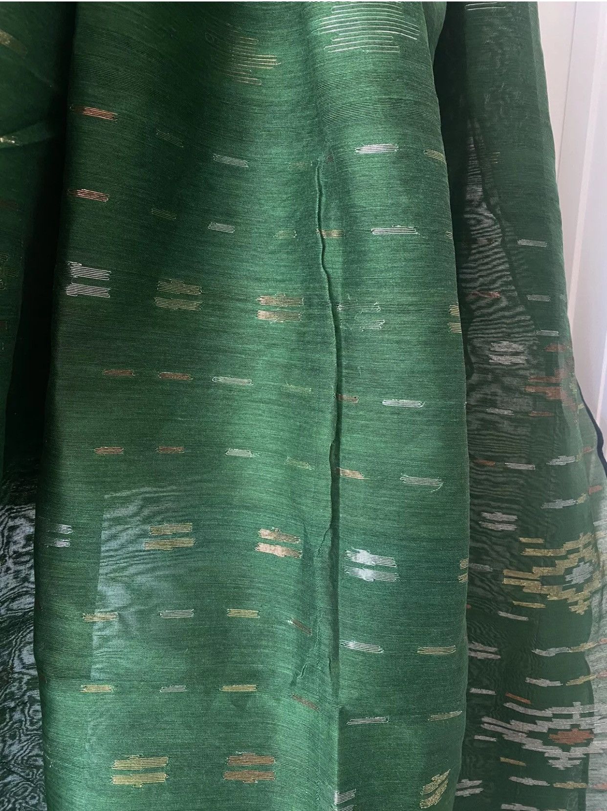 Other Indian Bollywood Saree Jamdani Dhakai 2pc Green saree Size ONE SIZE - 8 Thumbnail