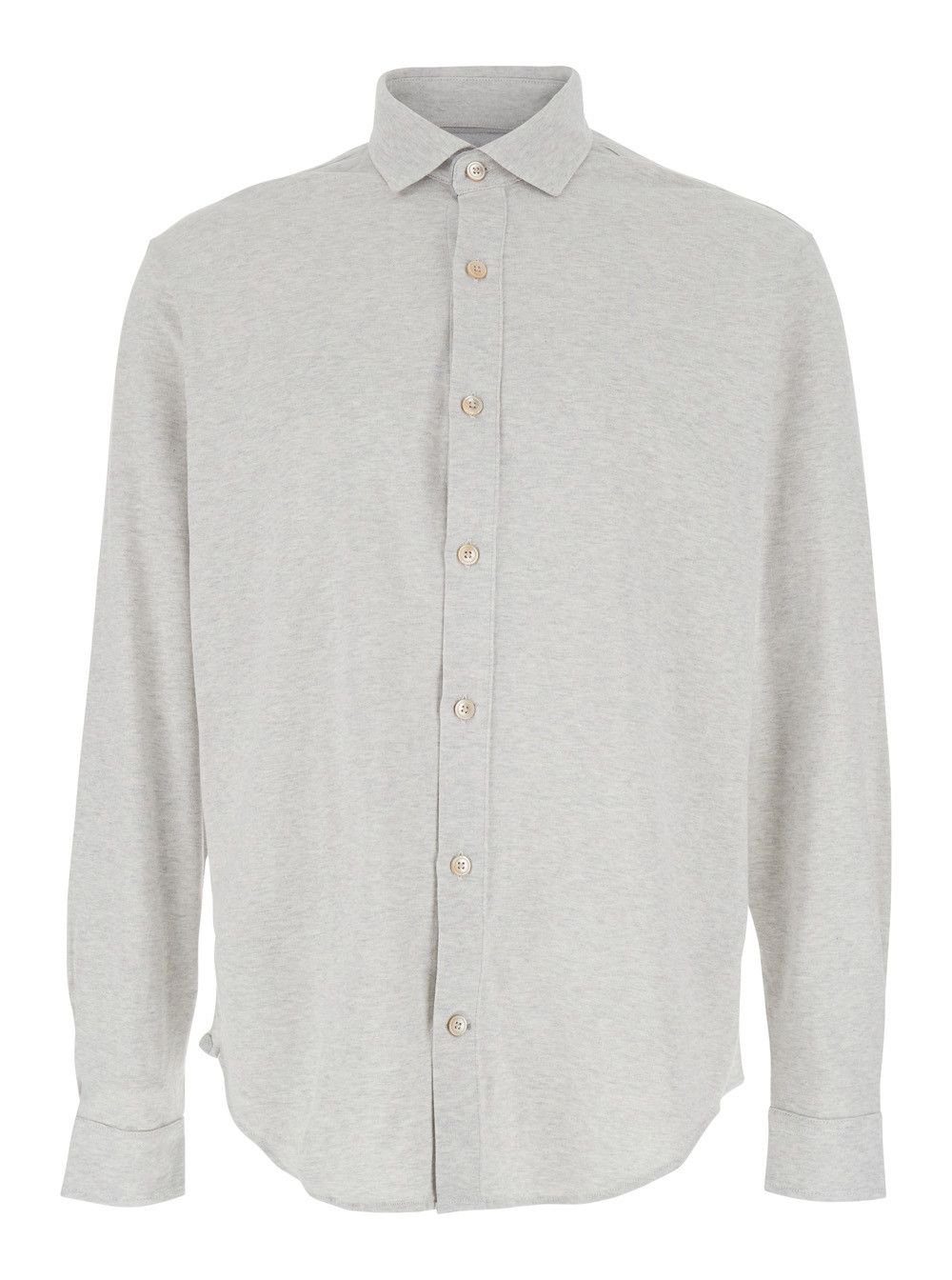 Eleventy Grey Shirt with Classic Collar in Cotton Man Size US L / EU 52-54 / 3 - 1 Thumbnail