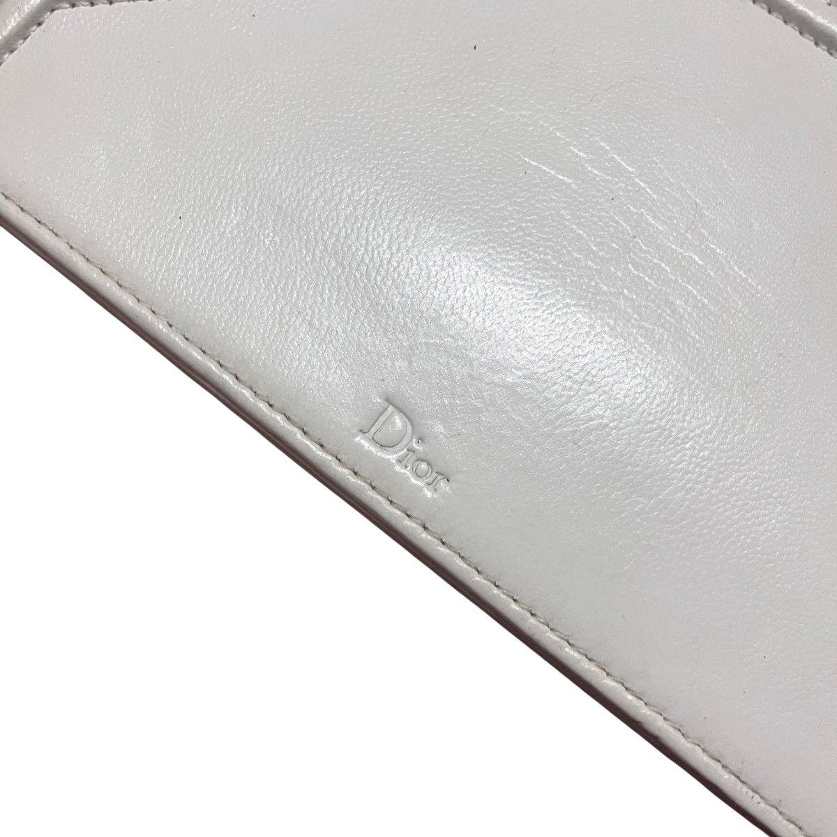 Dior CHRISTIAN DIOR White Grained Leather Diorama Medium Flap Bag Size ONE SIZE - 8 Thumbnail
