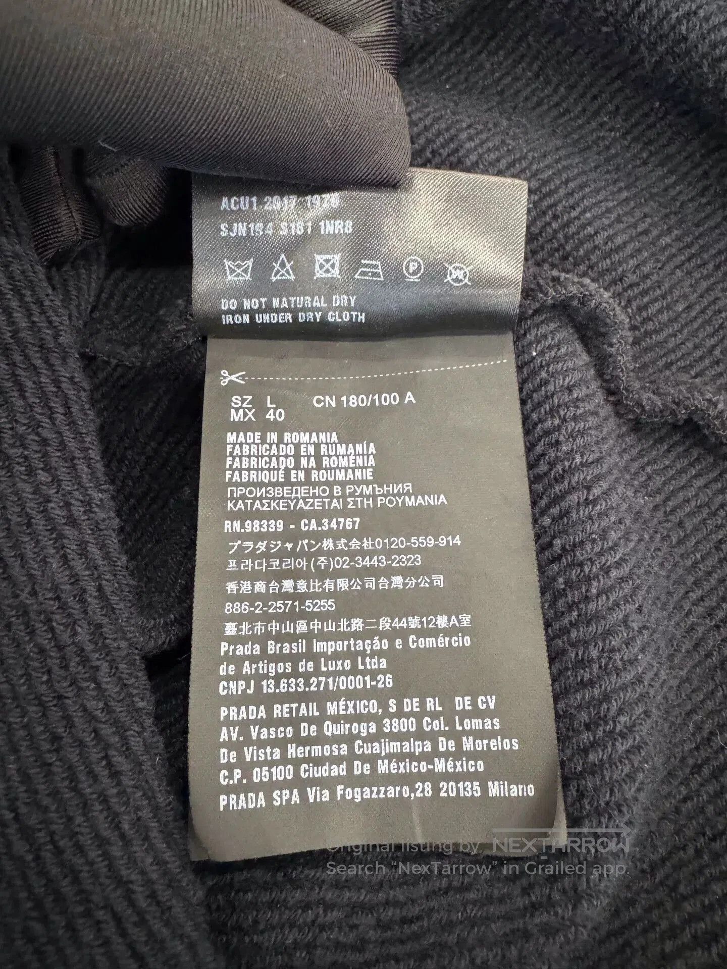 Prada Prada Men's Black Light Blue Sweatshirt. Size US L / EU 52-54 / 3 - 6 Thumbnail