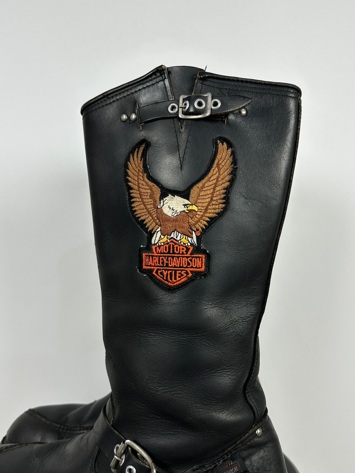 Harley Davidson 80s Vintage Harley Davidson Eagle Leather Motorcycle Boots Size US 9.5 / EU 42-43 - 11 Thumbnail
