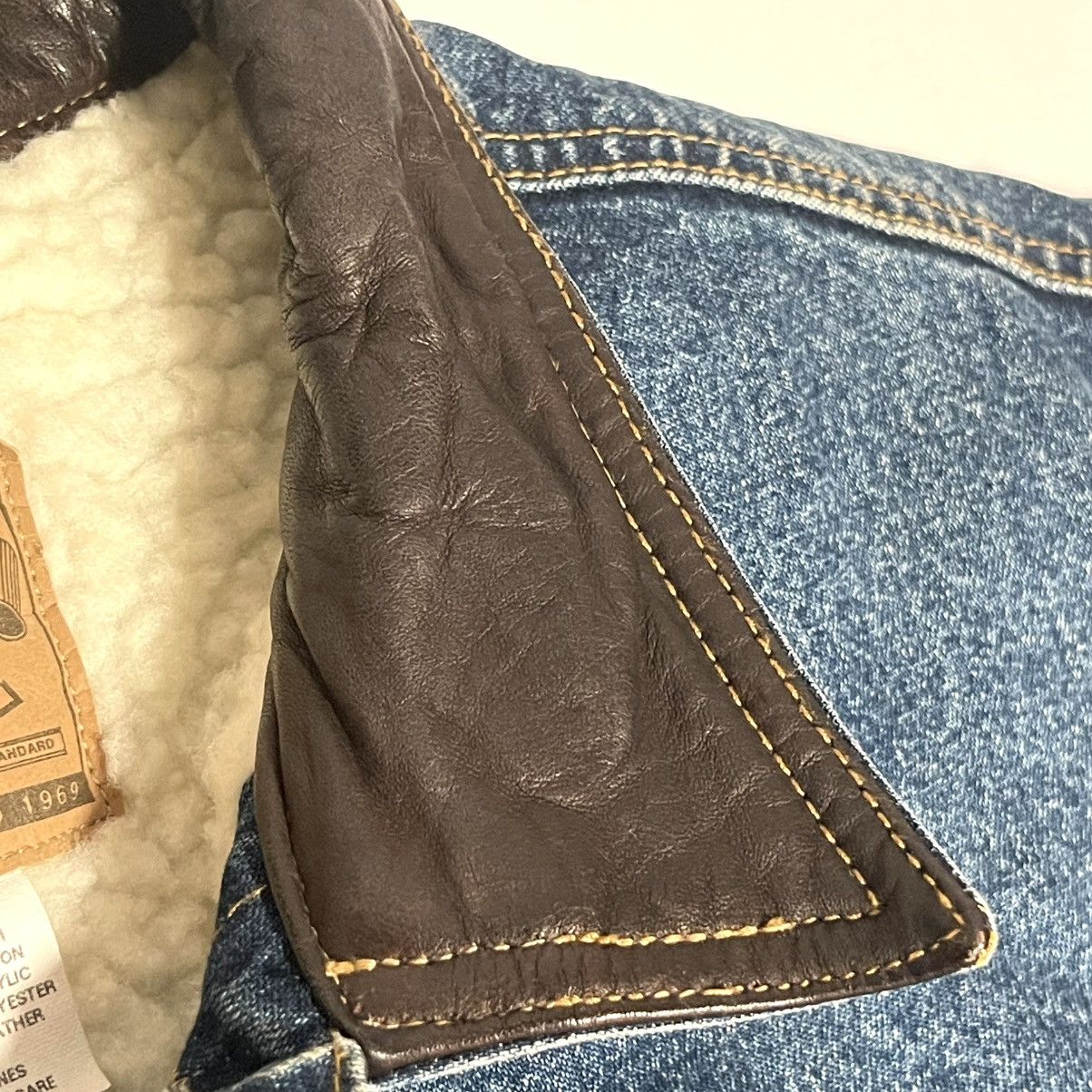 Gap GAP Denim Sherpa Trucker Vest Leather Trim Size XL Size US XL / EU 56 / 4 - 7 Thumbnail