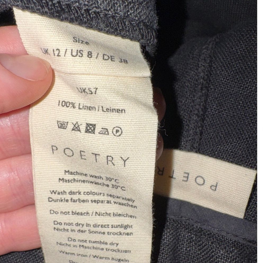 Other POETRY 100% Linen Bermuda Shorts Size US 8 Black Size 30" / US 8 / IT 44 - 5 Thumbnail