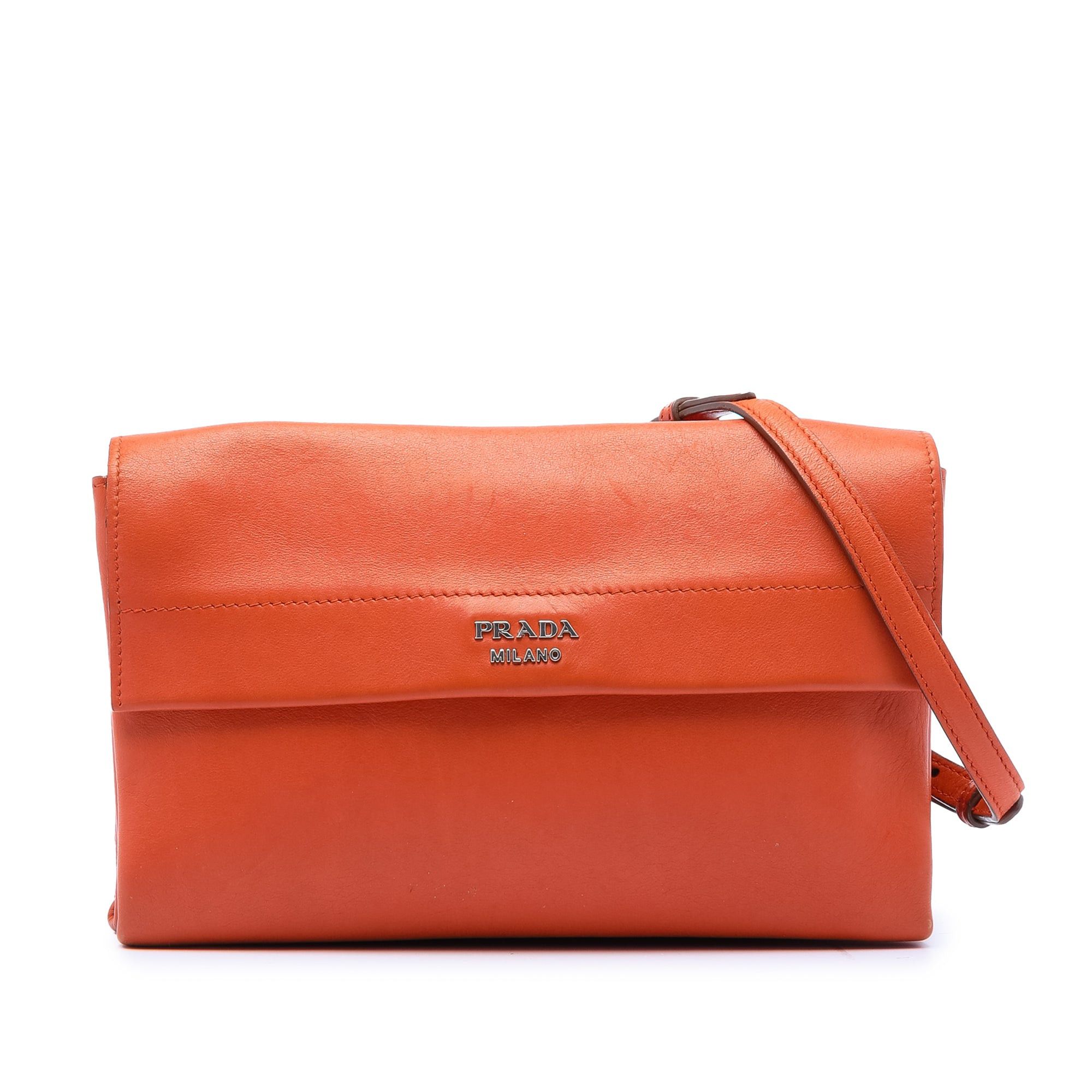 Prada Soft Calf Double Turnlock Crossbody Size ONE SIZE - 1 Thumbnail