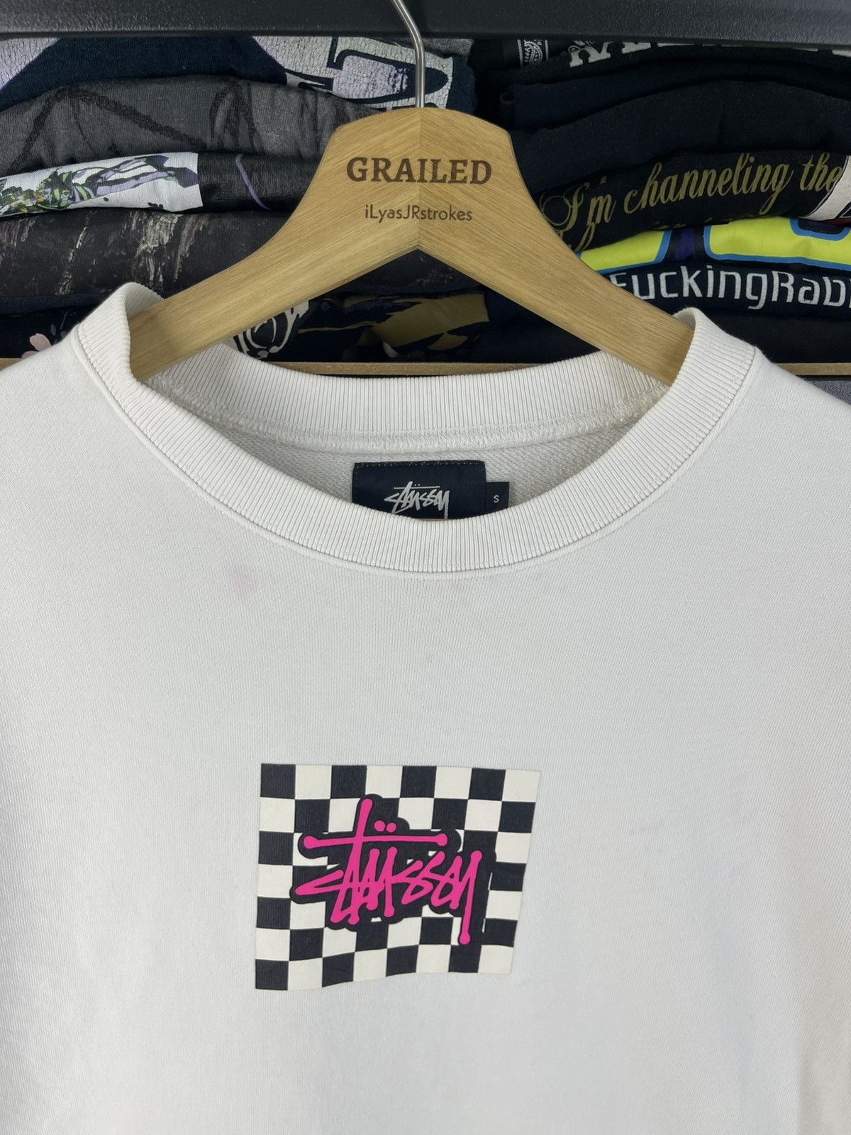 Stussy Vintage Stussy Cherkers Sweatshirt Short Tee Size US S / EU 44-46 / 1 - 13 Thumbnail