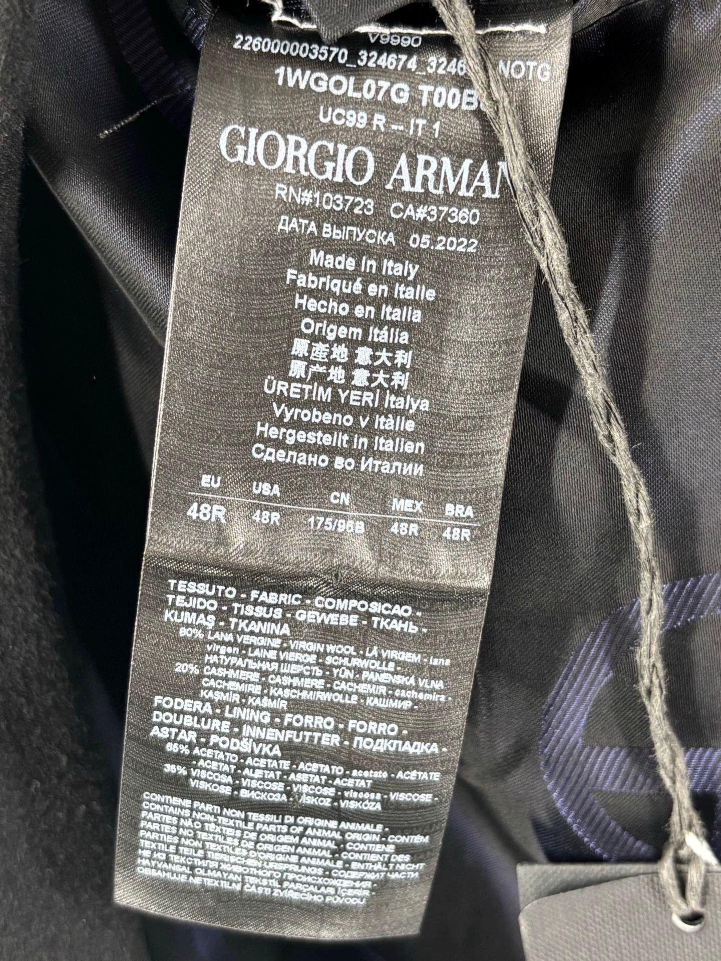 black wool and cashmere overcoat for men