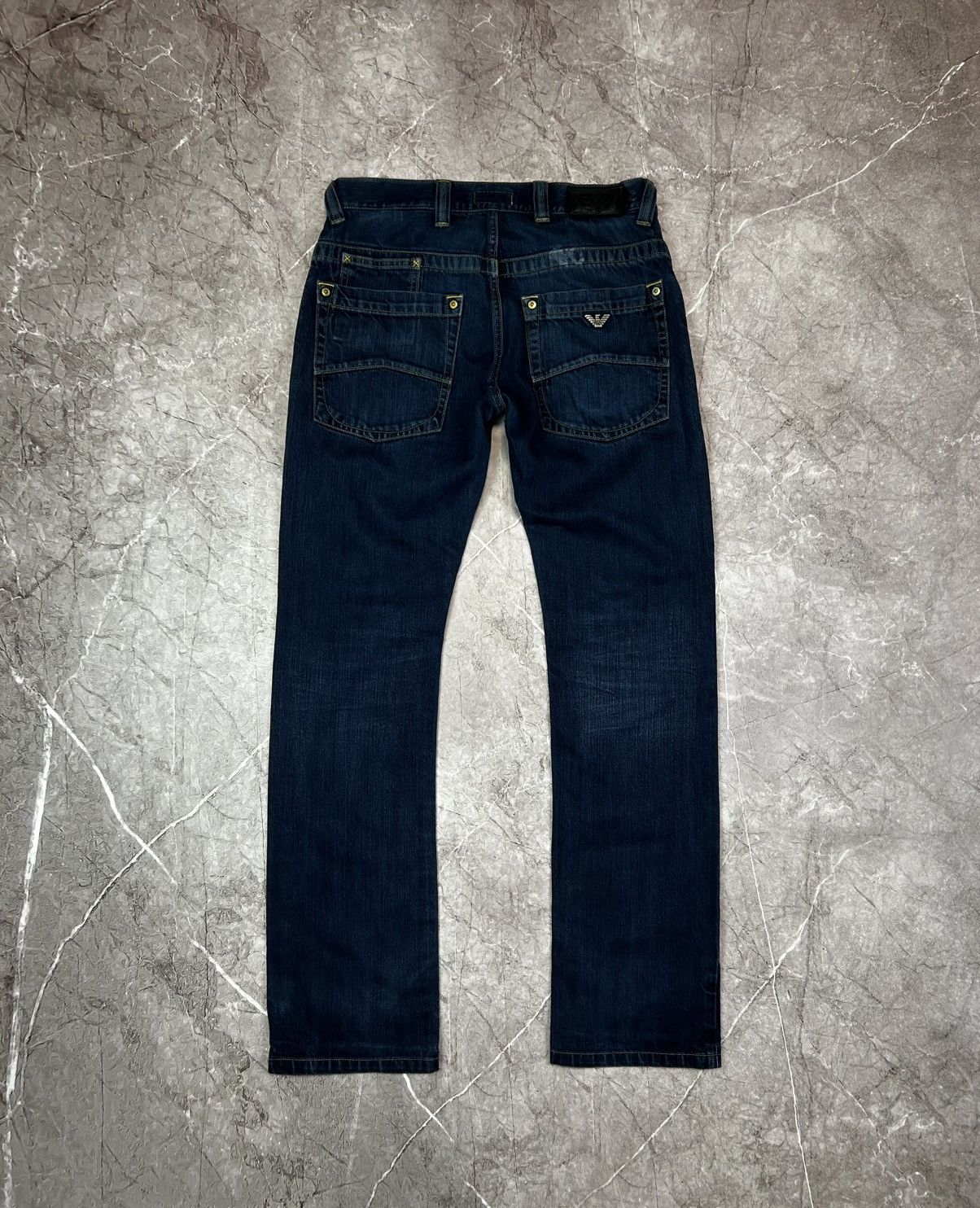 Armani × Vintage Vintage Armani distribution faded denim pants jeans Size US 30 / EU 46 - 1 Thumbnail
