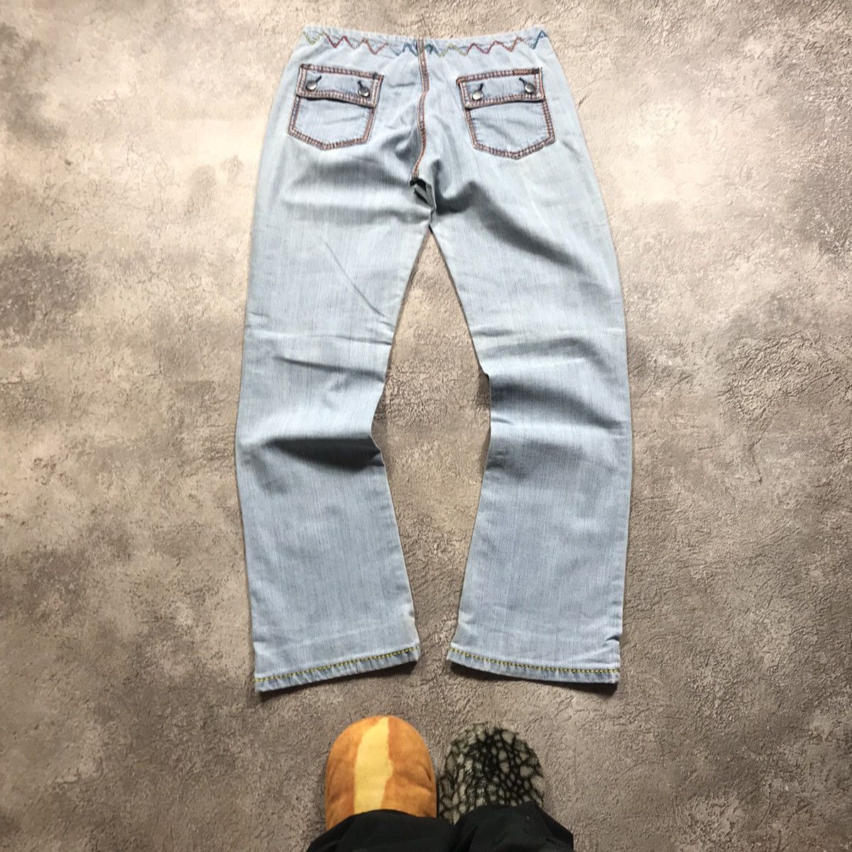 Vintage Vintage 90s Distressed Baggy Jeans Grunge Thrashed Denim 28 Size 28" / US 6 / IT 42 - 4 Thumbnail