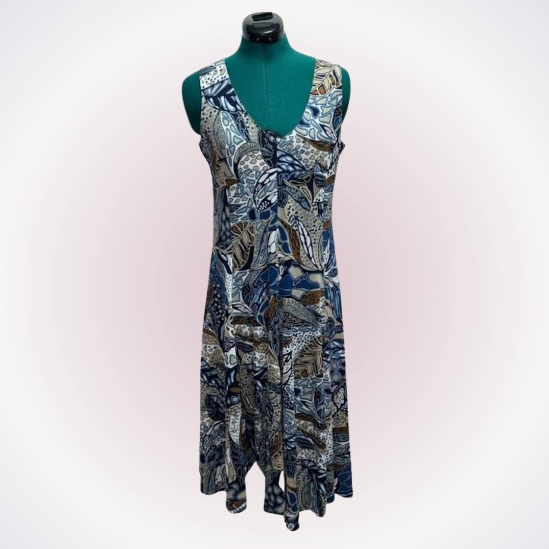 Other Creation Blue Paisley Scarf Dress | Sz M Size M / US 6-8 / IT 42-44 - 1 Thumbnail
