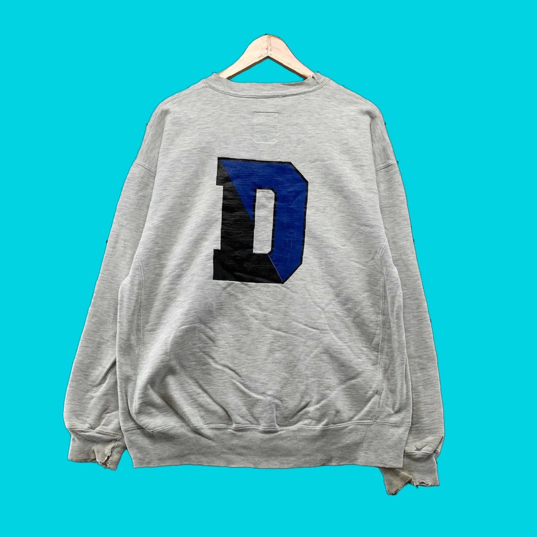 Russell Athletic VINTAGE Russell Athletic Dominican University Sweatshirt Mens Large Gray Graphic Print Pullover Fleece USA Size US L / EU 52-54 / 3 - 1 Thumbnail