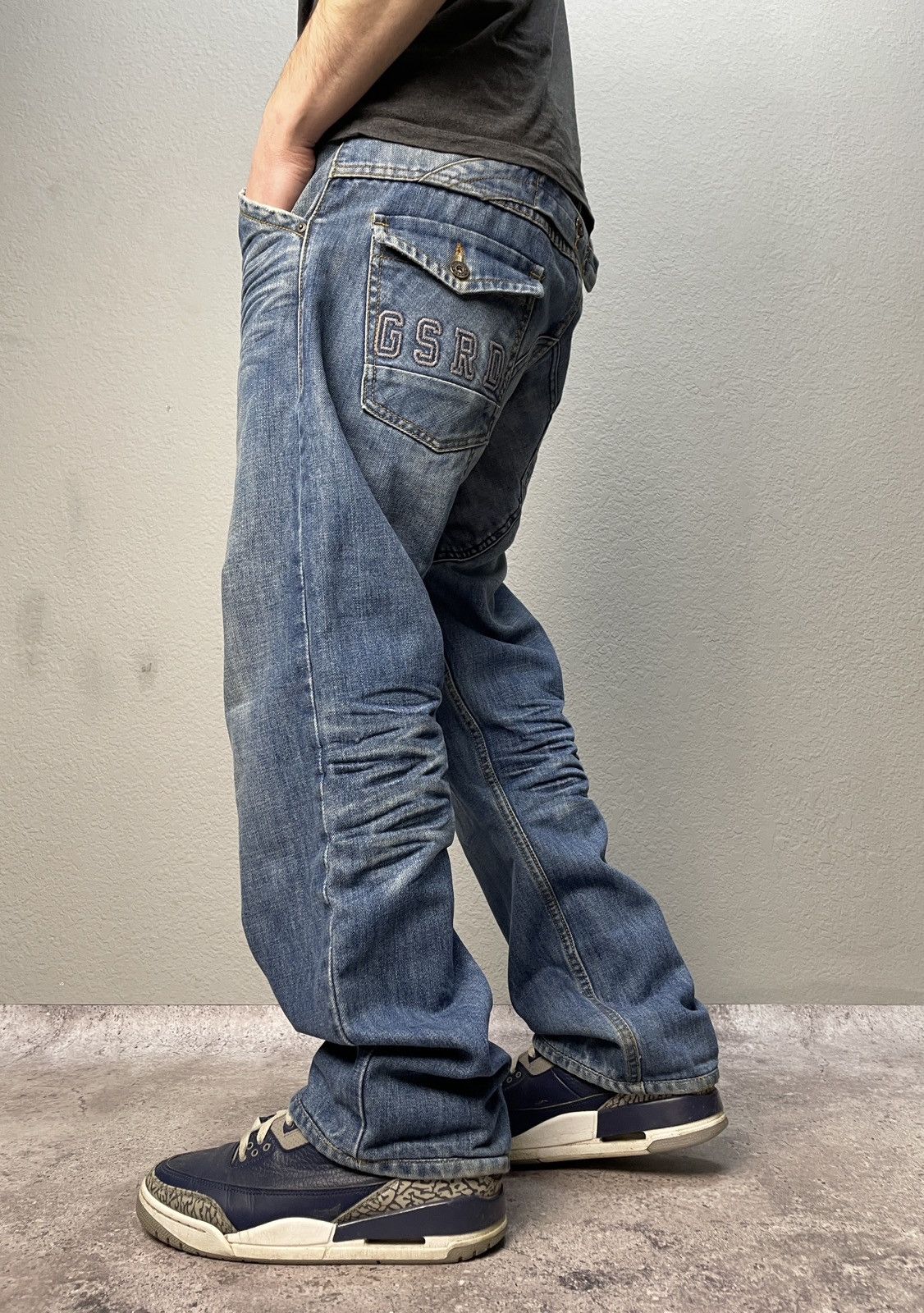 G-Star × Vintage Vintage Y2K G Star Raw Distressed Cargo Jeans Pants Size US 32 / EU 48 - 1 Thumbnail