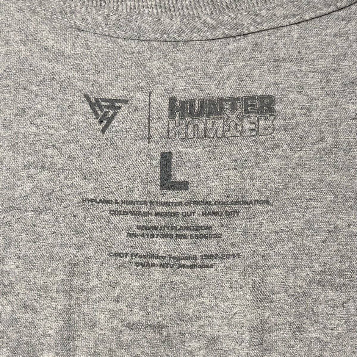Hypland 2019 Hypland Hunter x Hunter Anime T-Shirt, Size L, Grey! Size US L / EU 52-54 / 3 - 6 Thumbnail