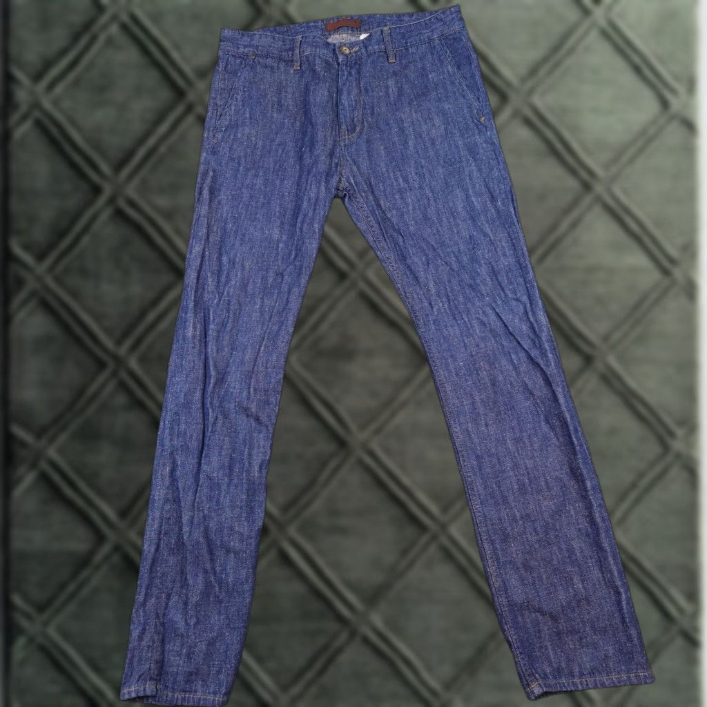 Vintage Current/Elliott Denim Pants Mens 33 Blue Ink Selvage Slim Straight CEM0106SV Size US 33 - 1 Thumbnail