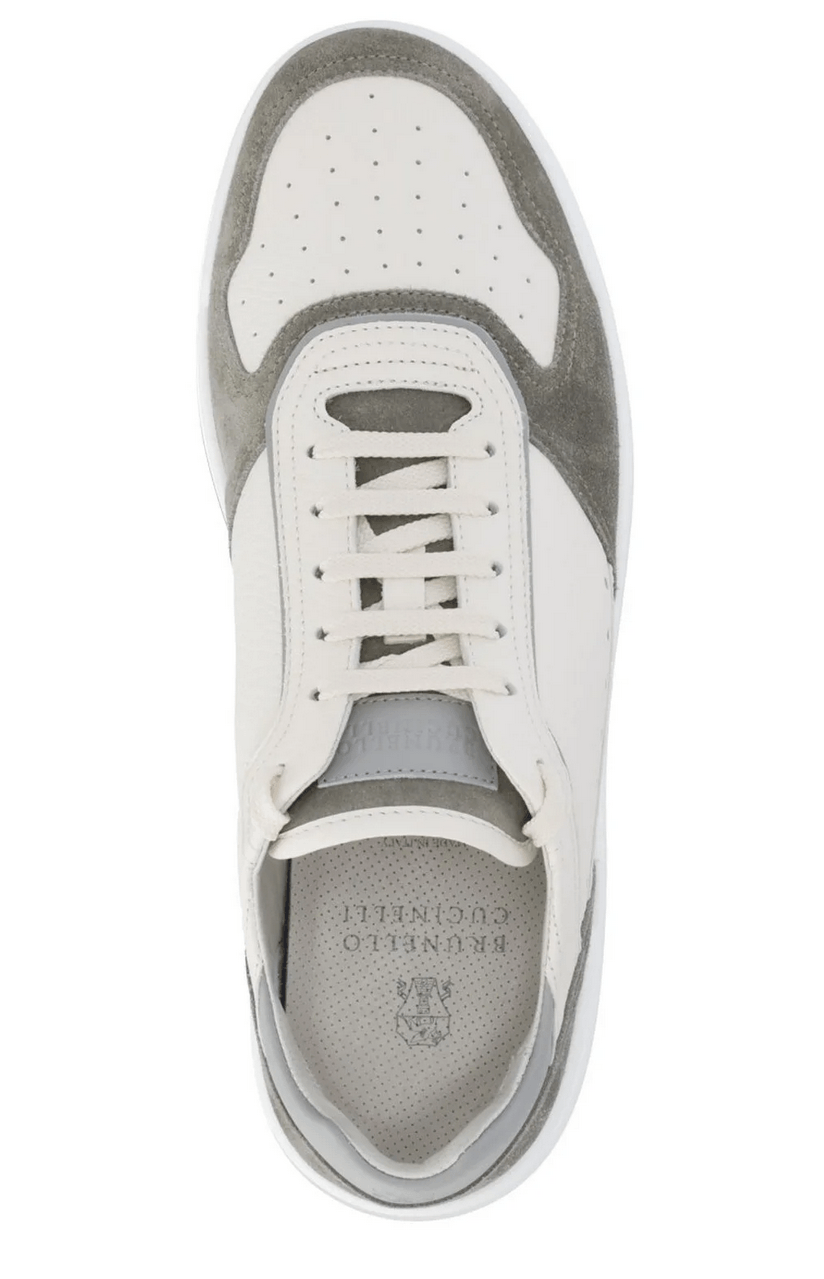 Brunello Cucinelli Brunello Cucinelli Color-Block Low-Top Sneakers in White Size US 7 / EU 40 - 5 Thumbnail