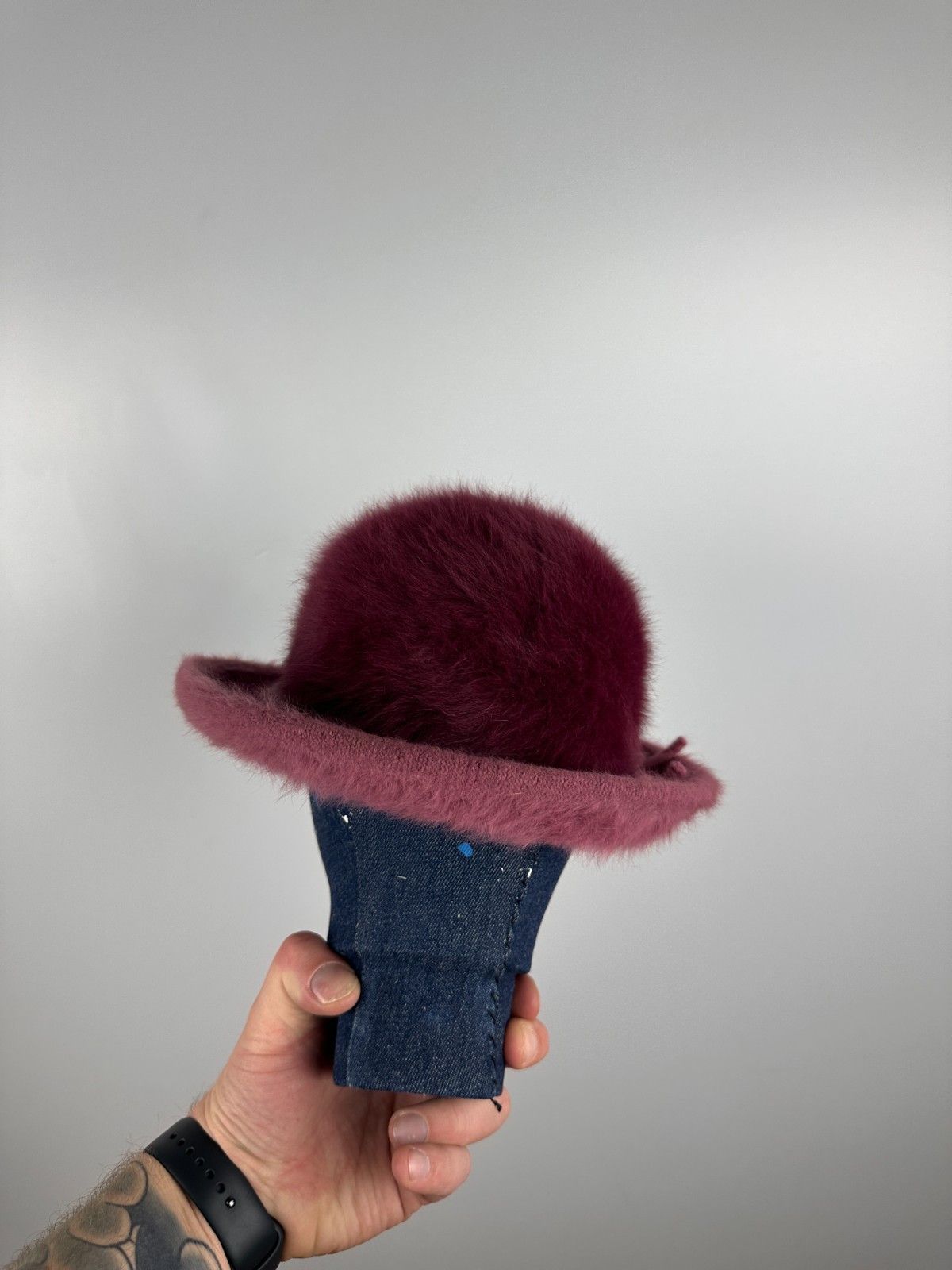 Kangol Kangol Fugora Astra Angora Fur Bucket Hat Plum One Size Size ONE SIZE - 10 Thumbnail